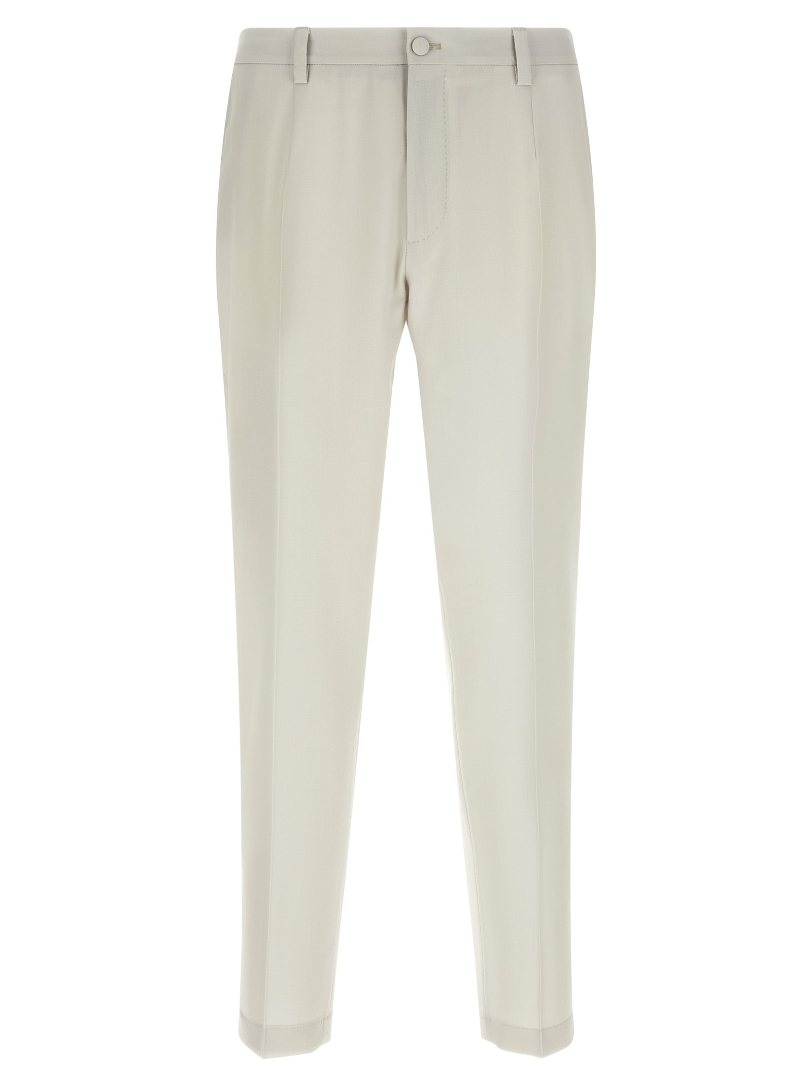 Dolce & Gabbana Beige Virgin Wool Dress Men's Pants