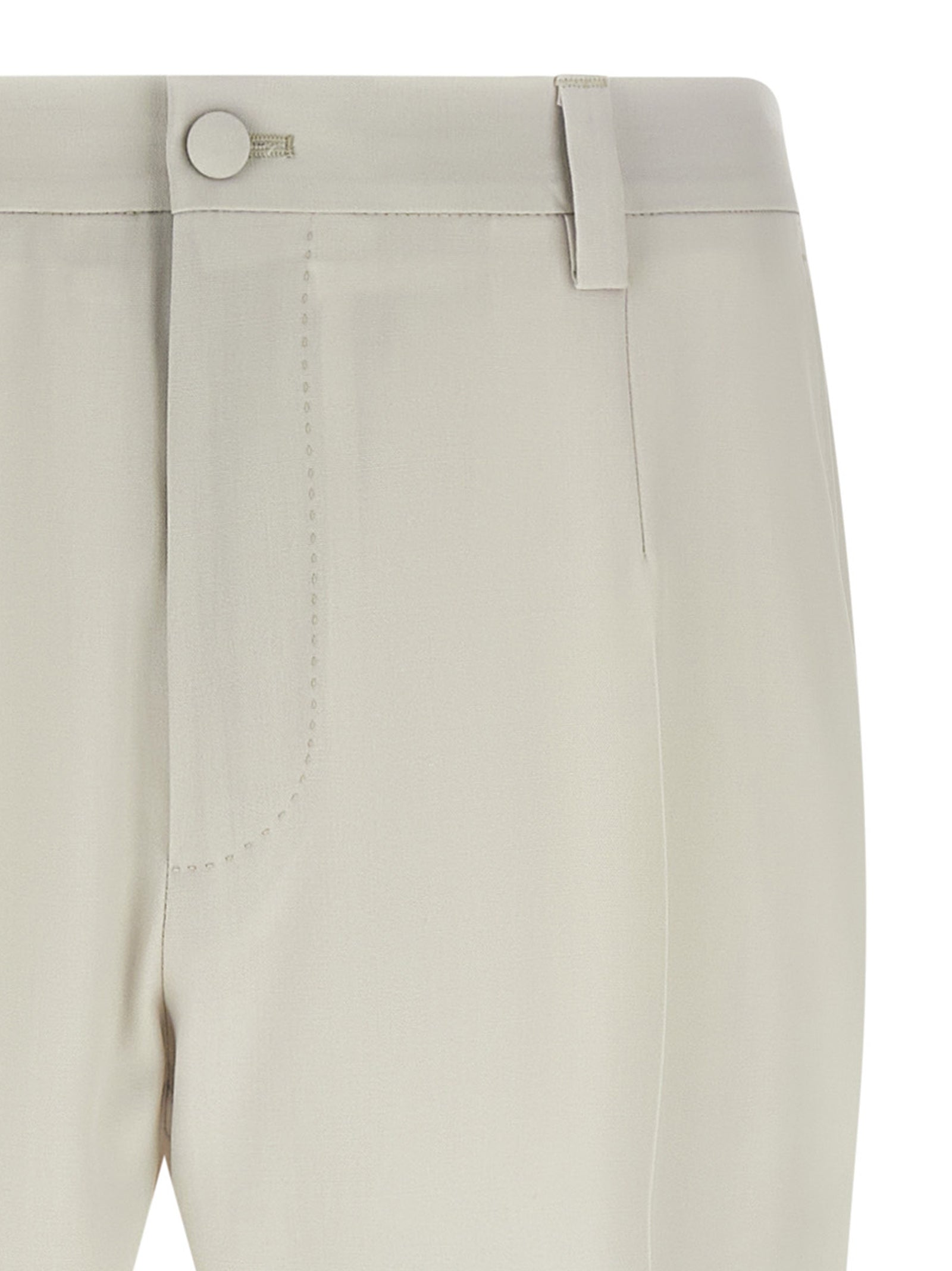 Dolce & Gabbana Beige Virgin Wool Dress Men's Pants