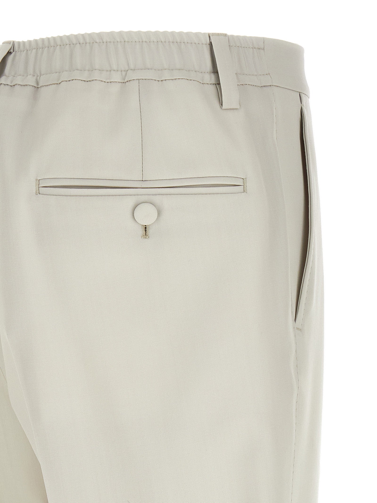 Dolce & Gabbana Beige Virgin Wool Dress Men's Pants