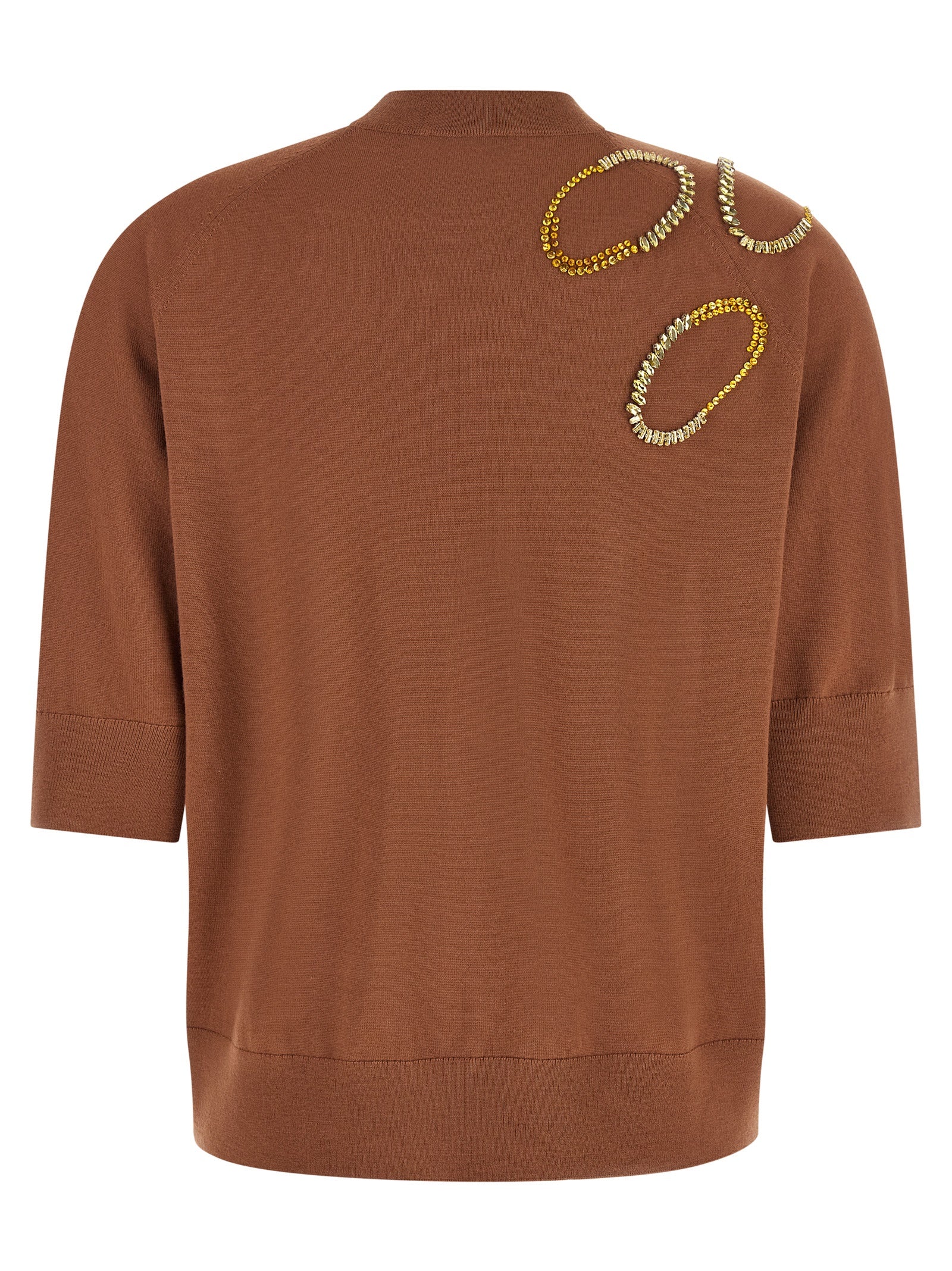 Dries Van Noten Brown Merino Wool Women's Cardigan
