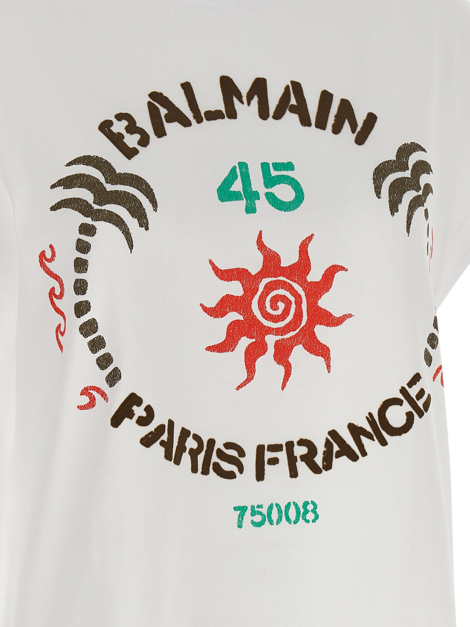 Balmain White Cotton Women's T-Shirt