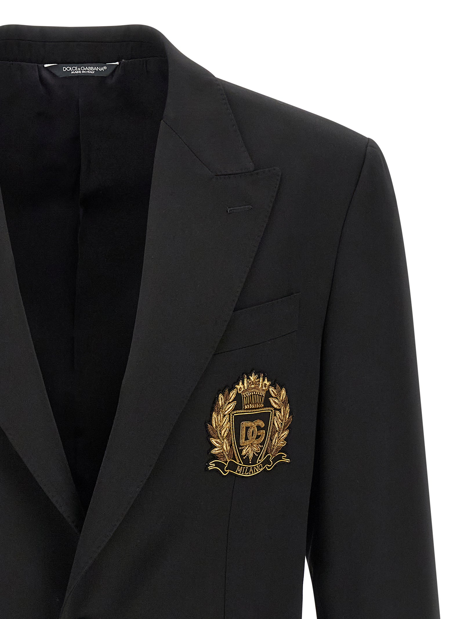 Dolce & Gabbana Black Virgin Wool Men's Blazer