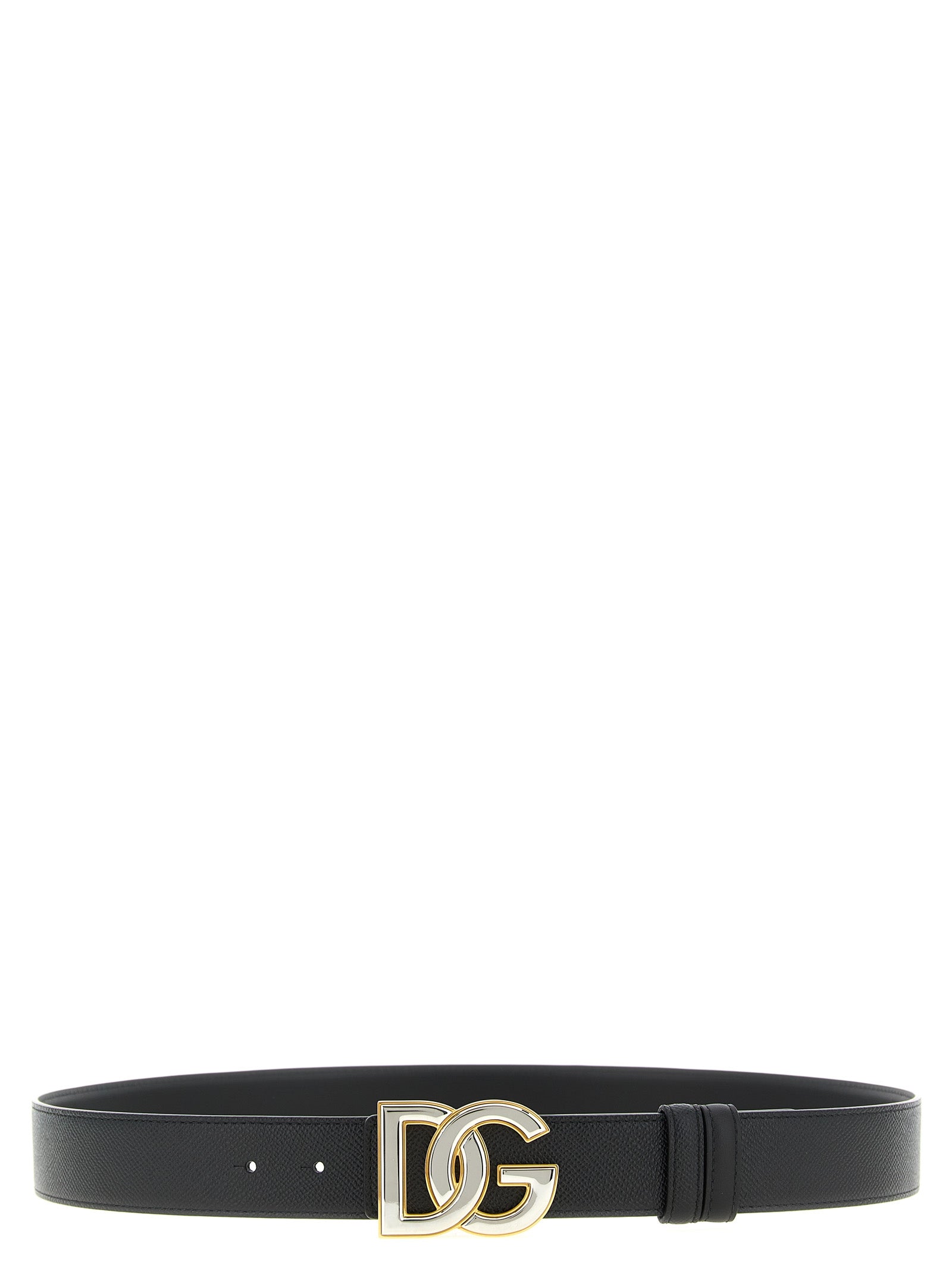 Dolce & Gabbana Black Calfskin Regular Men's Belt