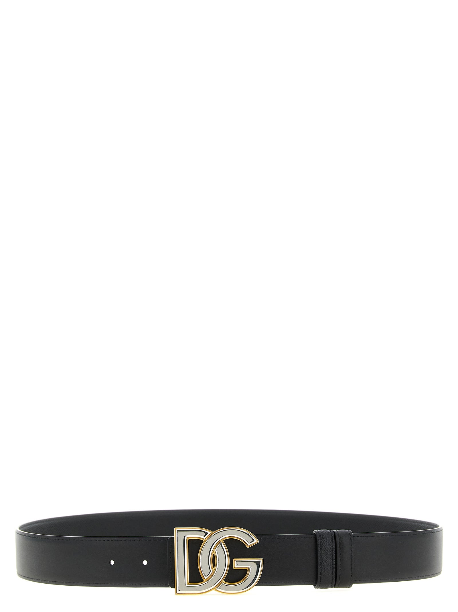 Dolce & Gabbana Black Calfskin Regular Men's Belt