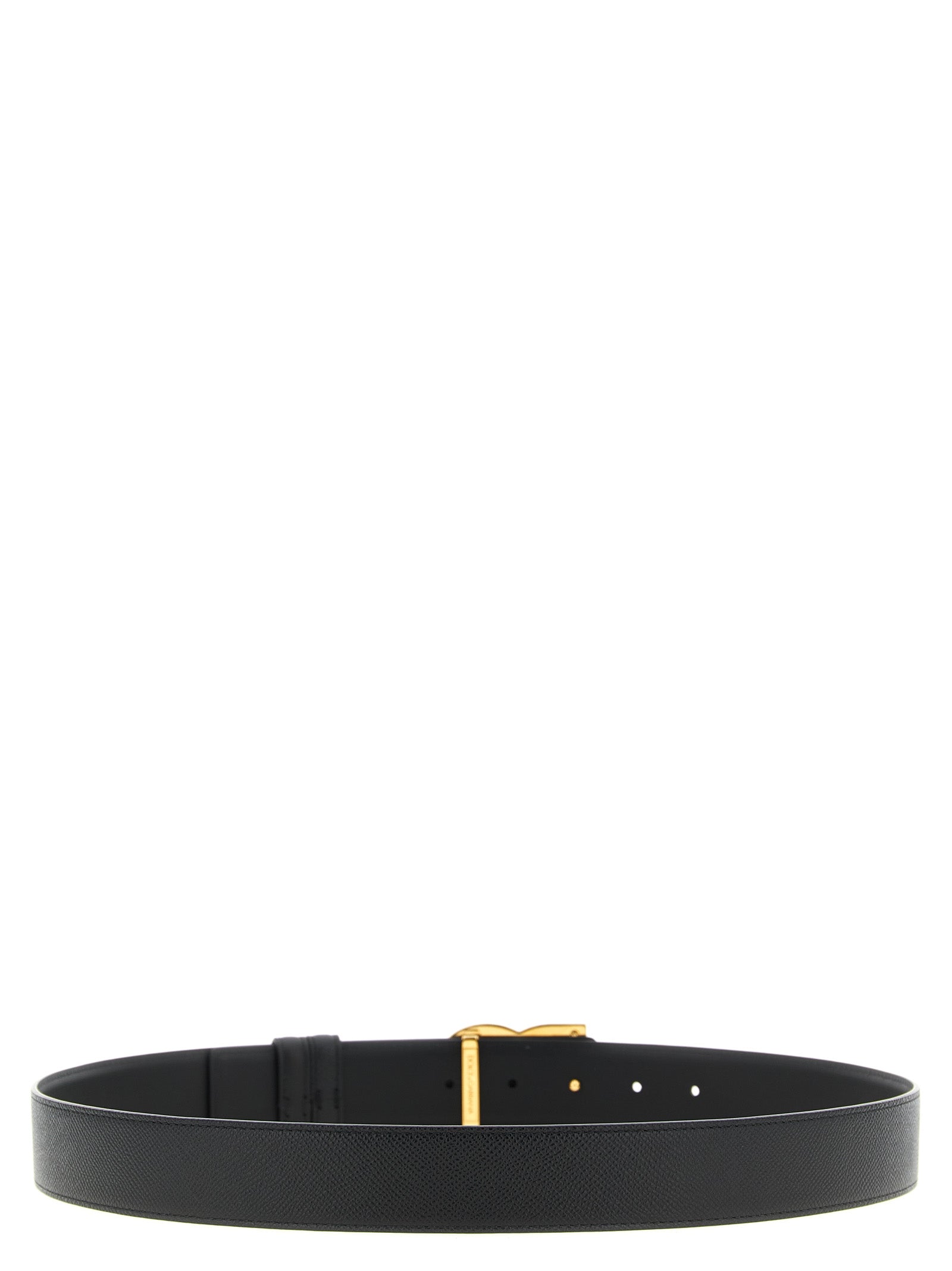 Dolce & Gabbana Black Calfskin Regular Men's Belt