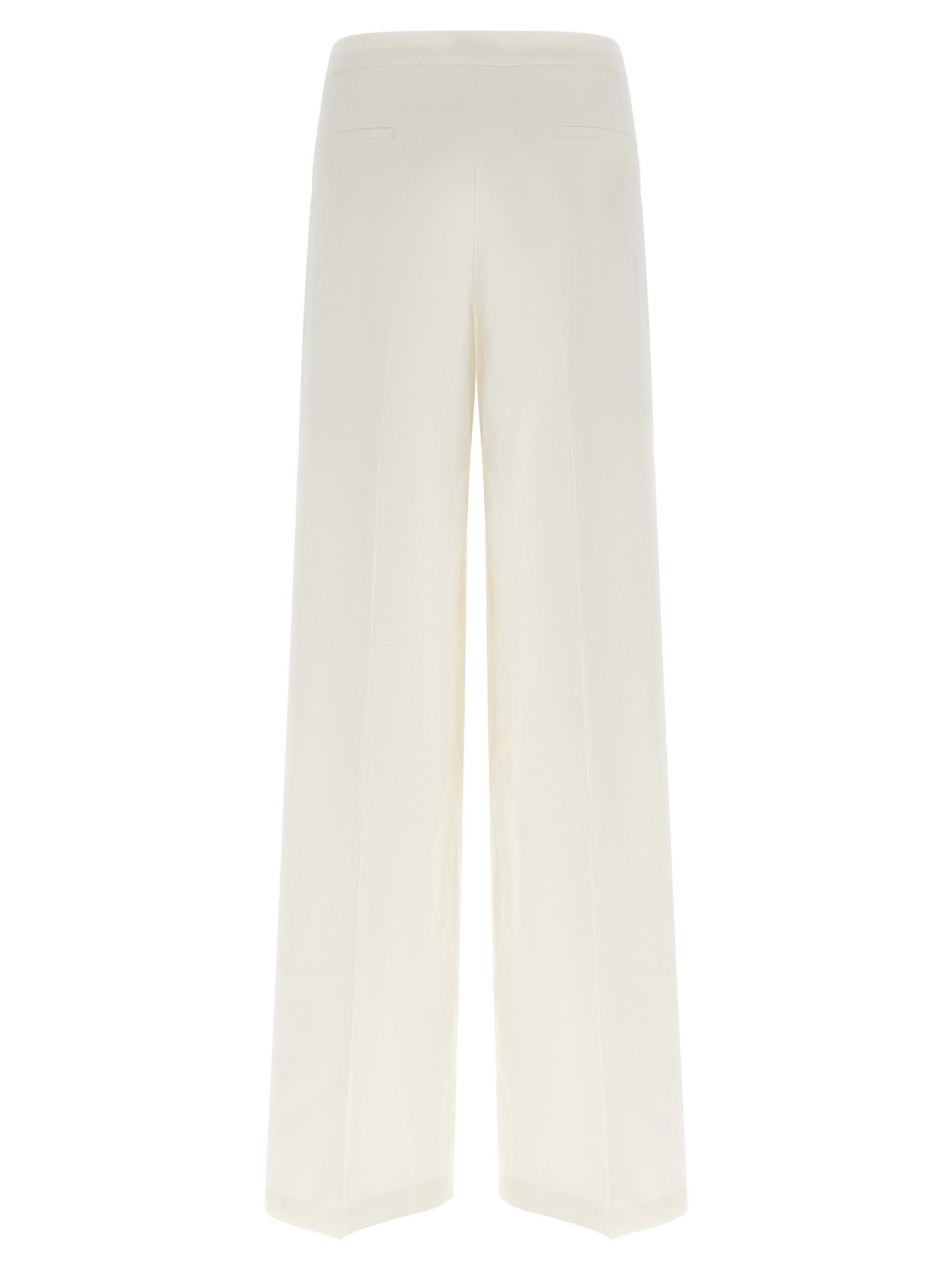 PINKO White Linen Casual Women's Pants