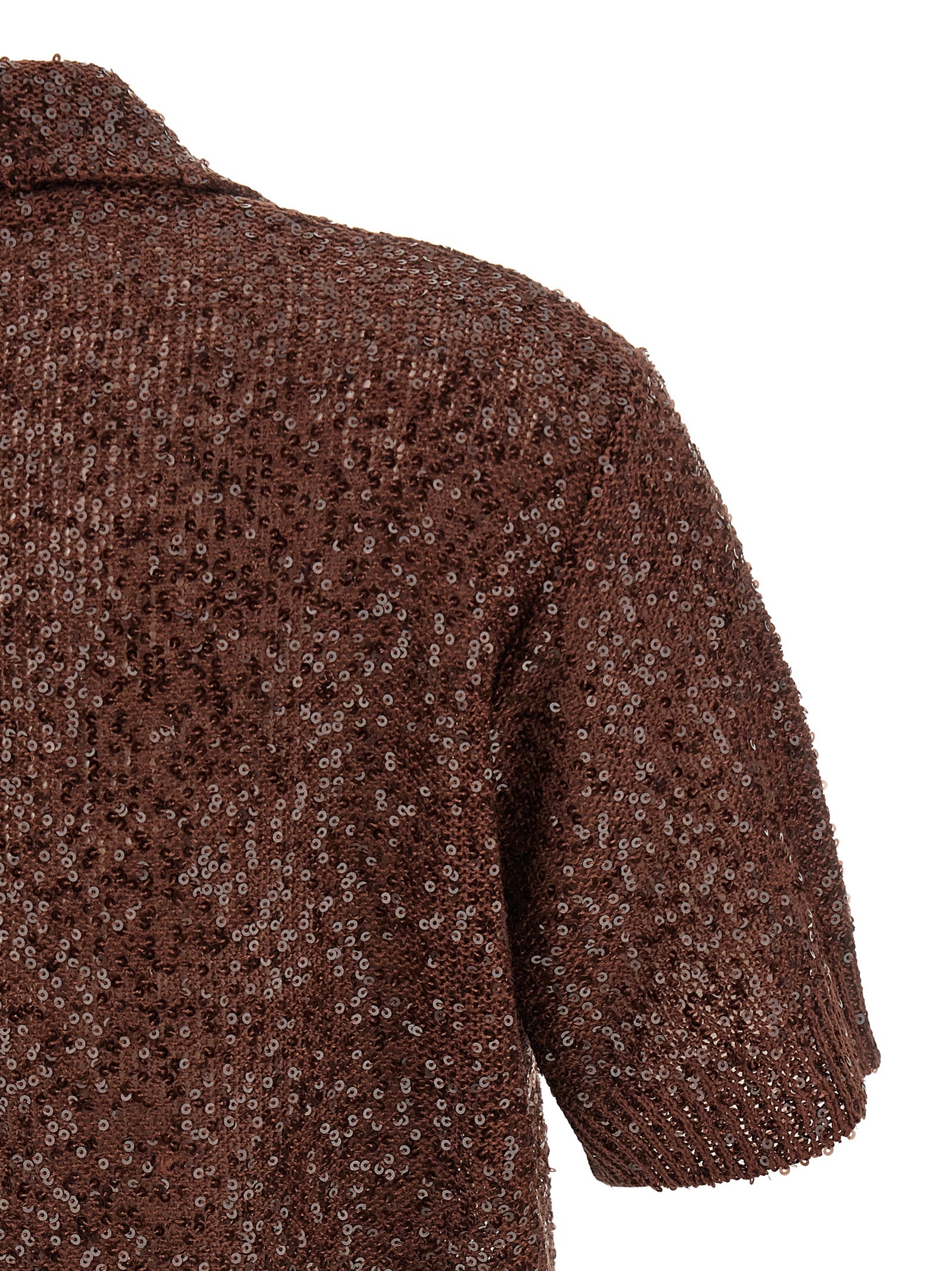 Brunello Cucinelli Brown Linen Polo Women's Shirt