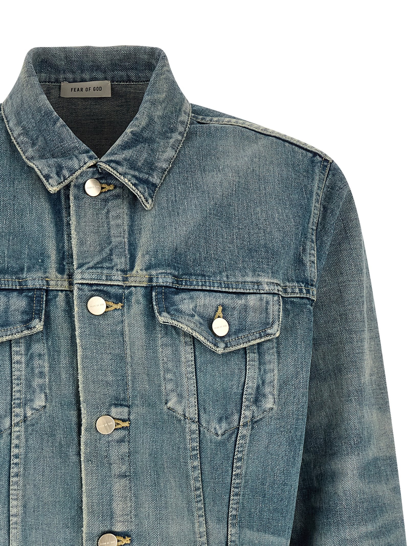 Fear Of God Blue Cotton Denim Men's Jacket