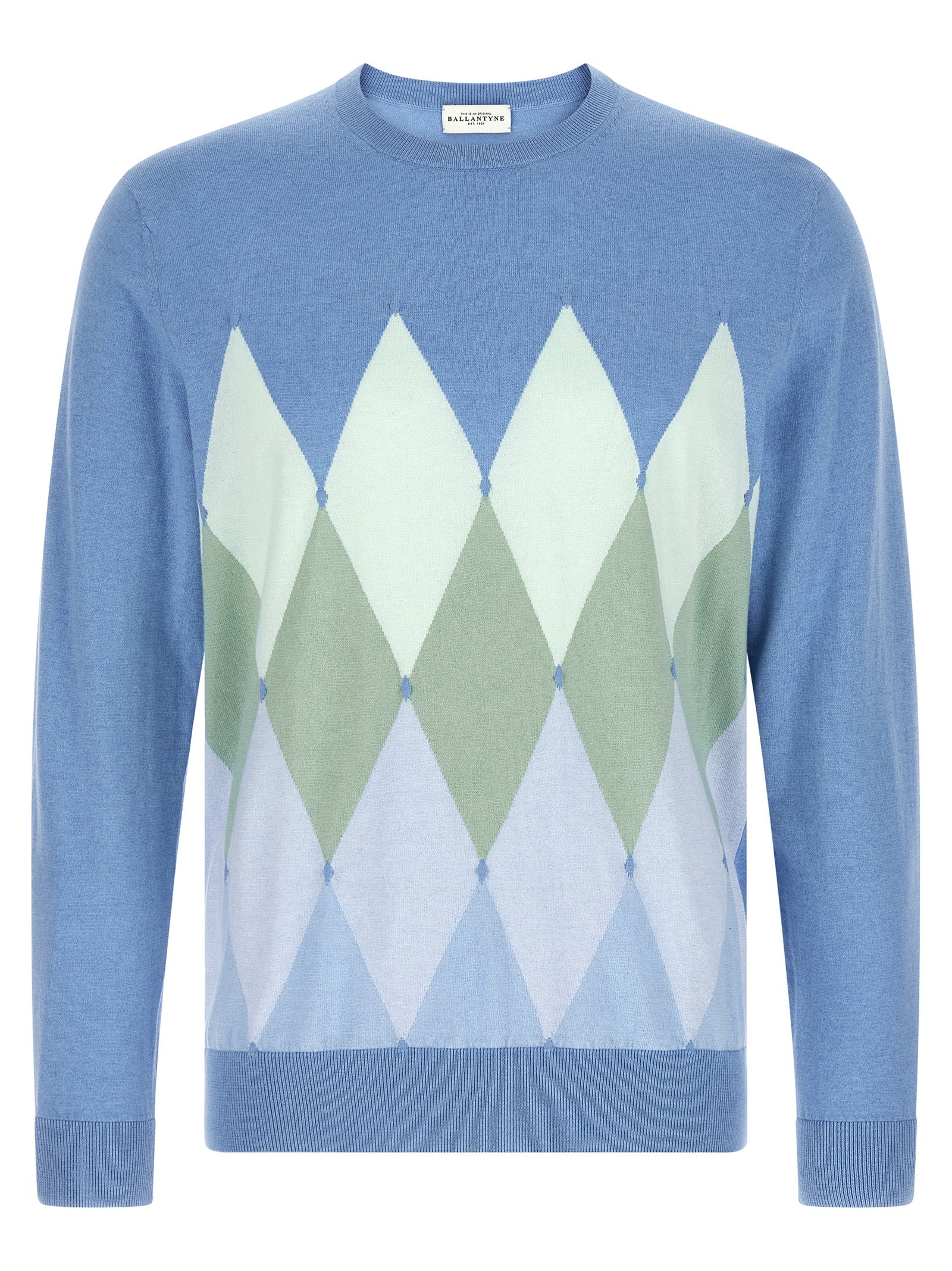 Ballantyne Blue Cotton Men's Cardigan