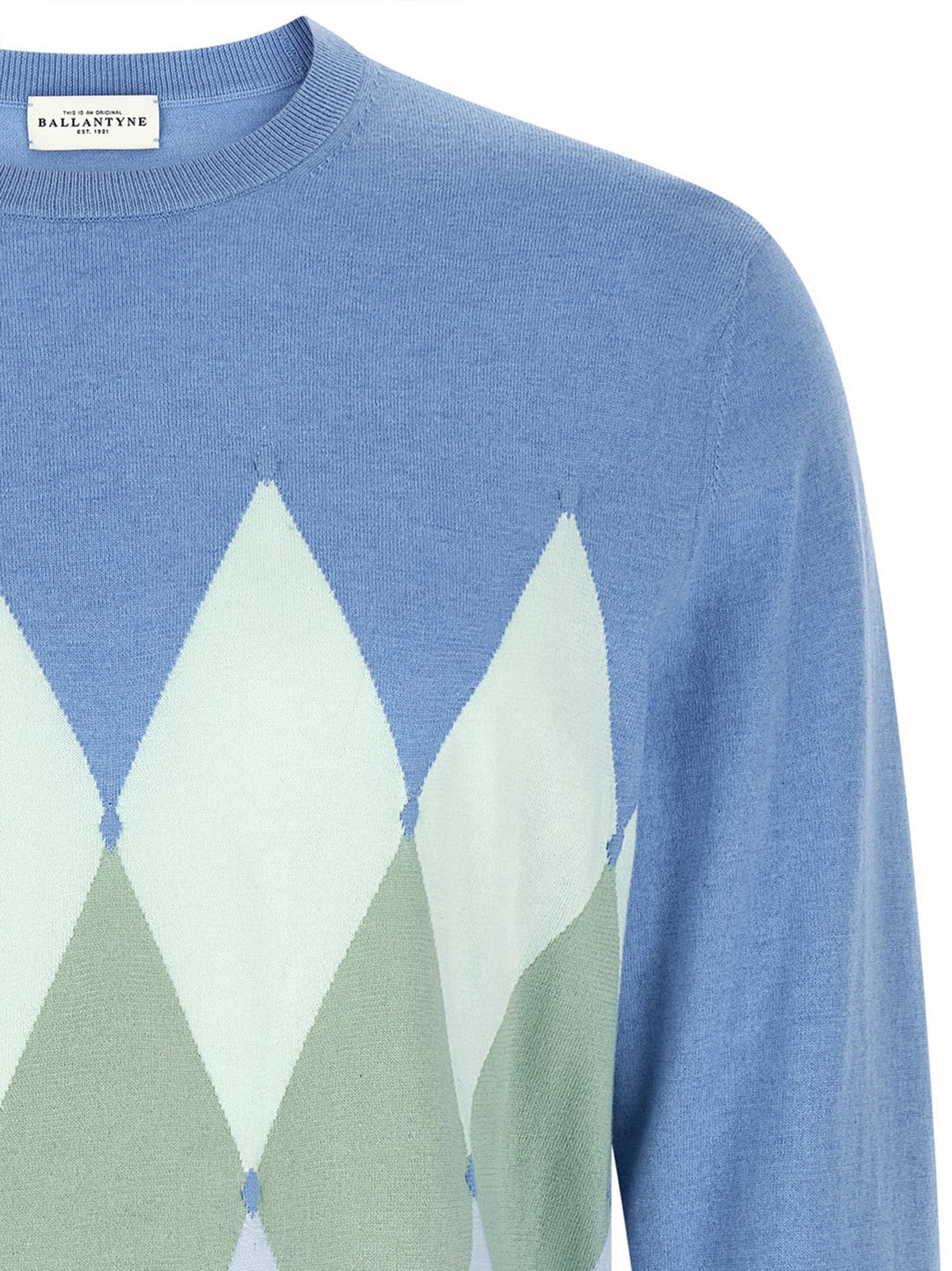 Ballantyne Blue Cotton Men's Cardigan