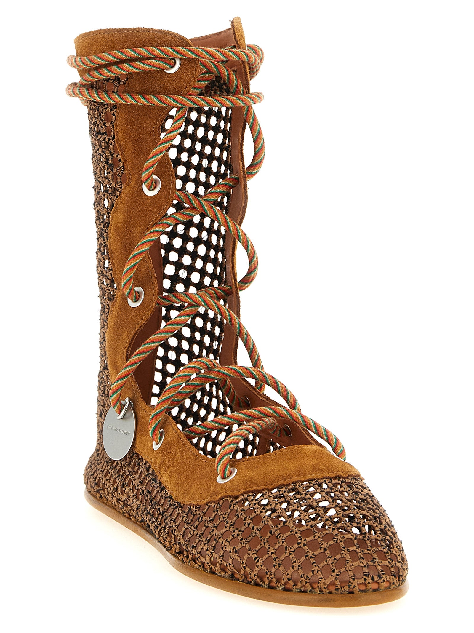 Kiko Kostadinov Brown Polyester Ankle Women's Boots