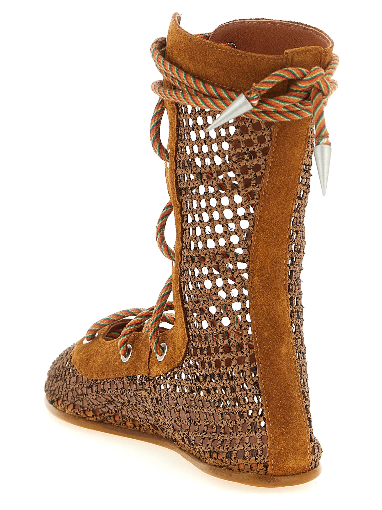 Kiko Kostadinov Brown Polyester Ankle Women's Boots