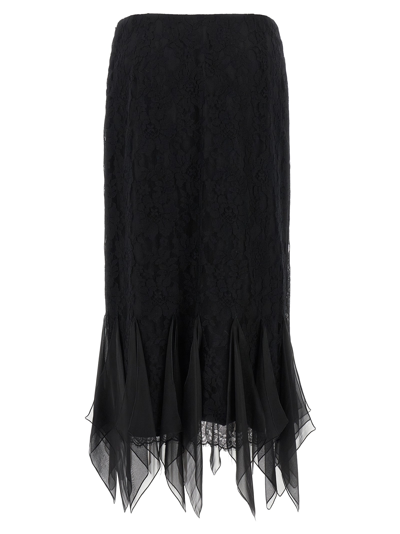 Valentino Garavani Black Cotton Midi Women's Skirt