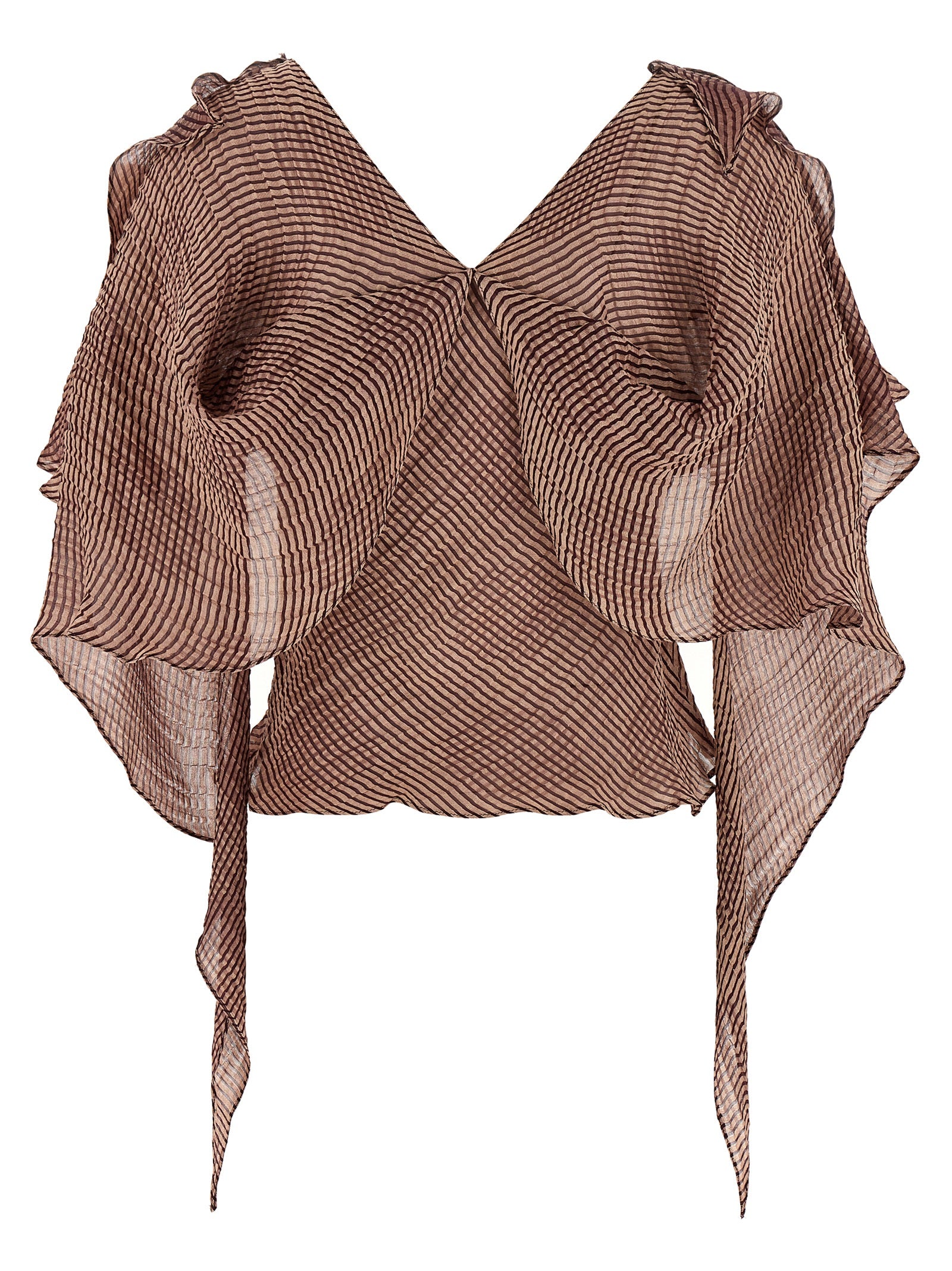 Kiko Kostadinov Bordeaux Linen Women's Blouse