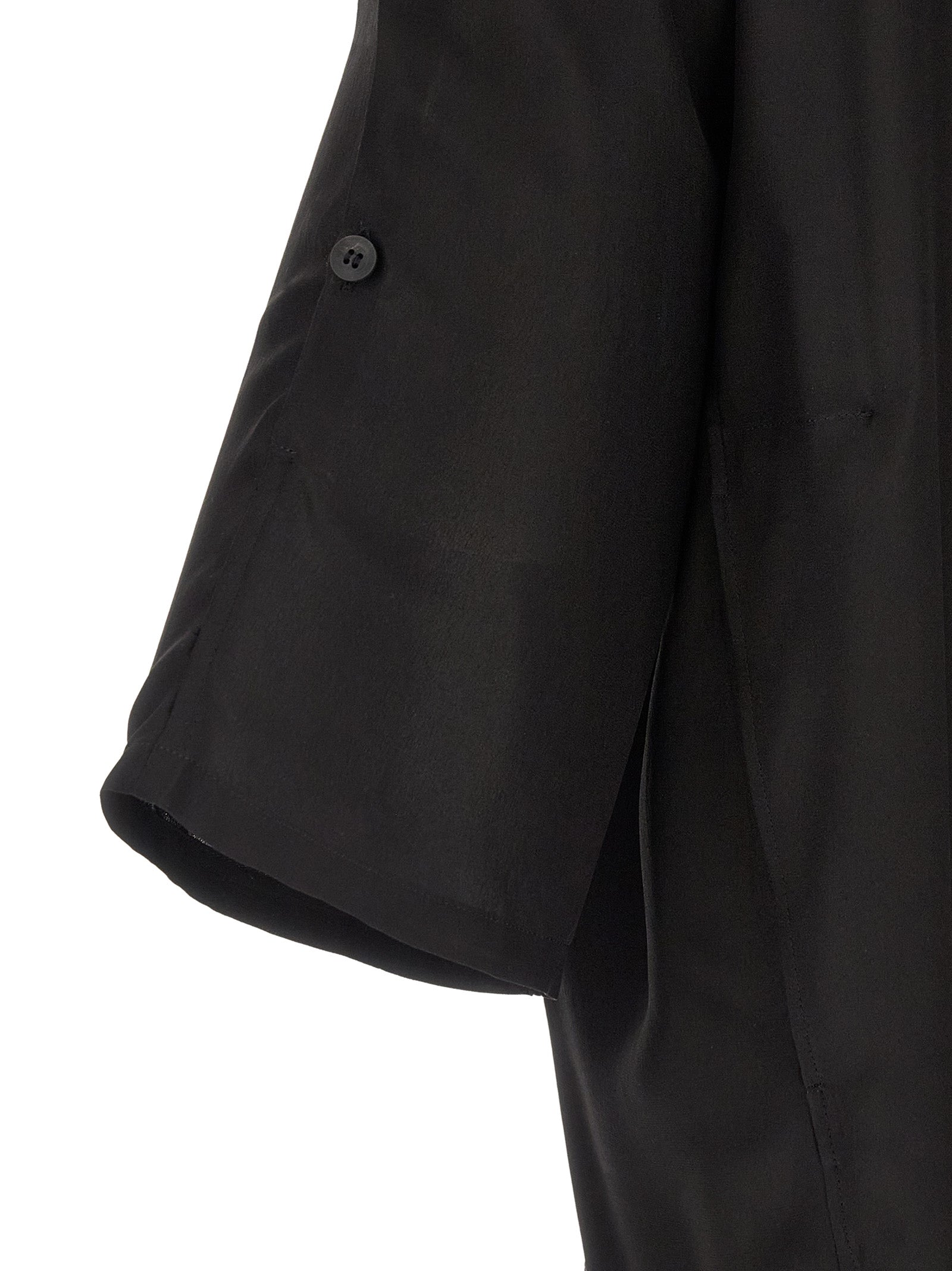 Yohji Yamamoto Black Silk Men's Blouse