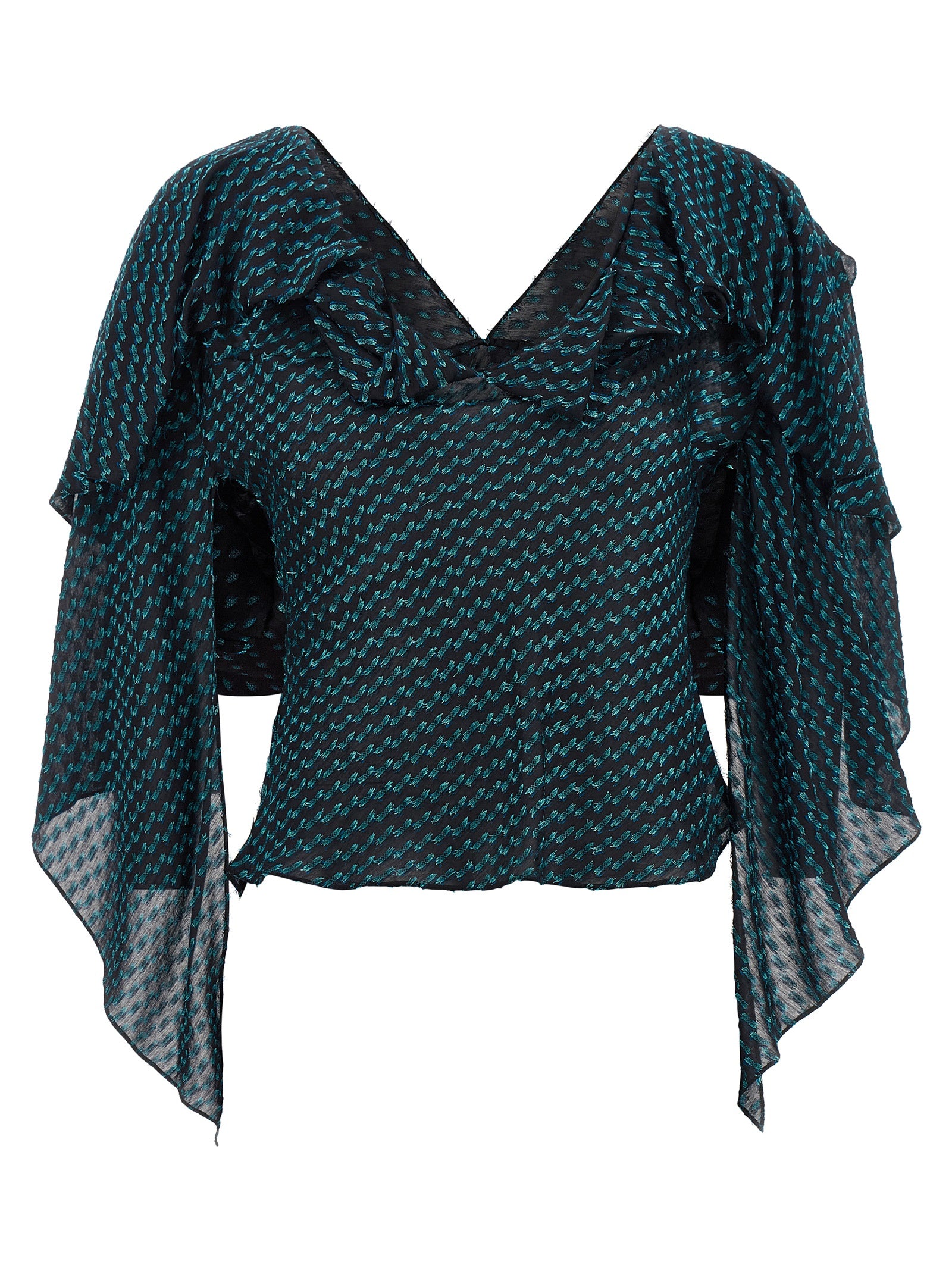 Kiko Kostadinov Blue Modal Women's Blouse