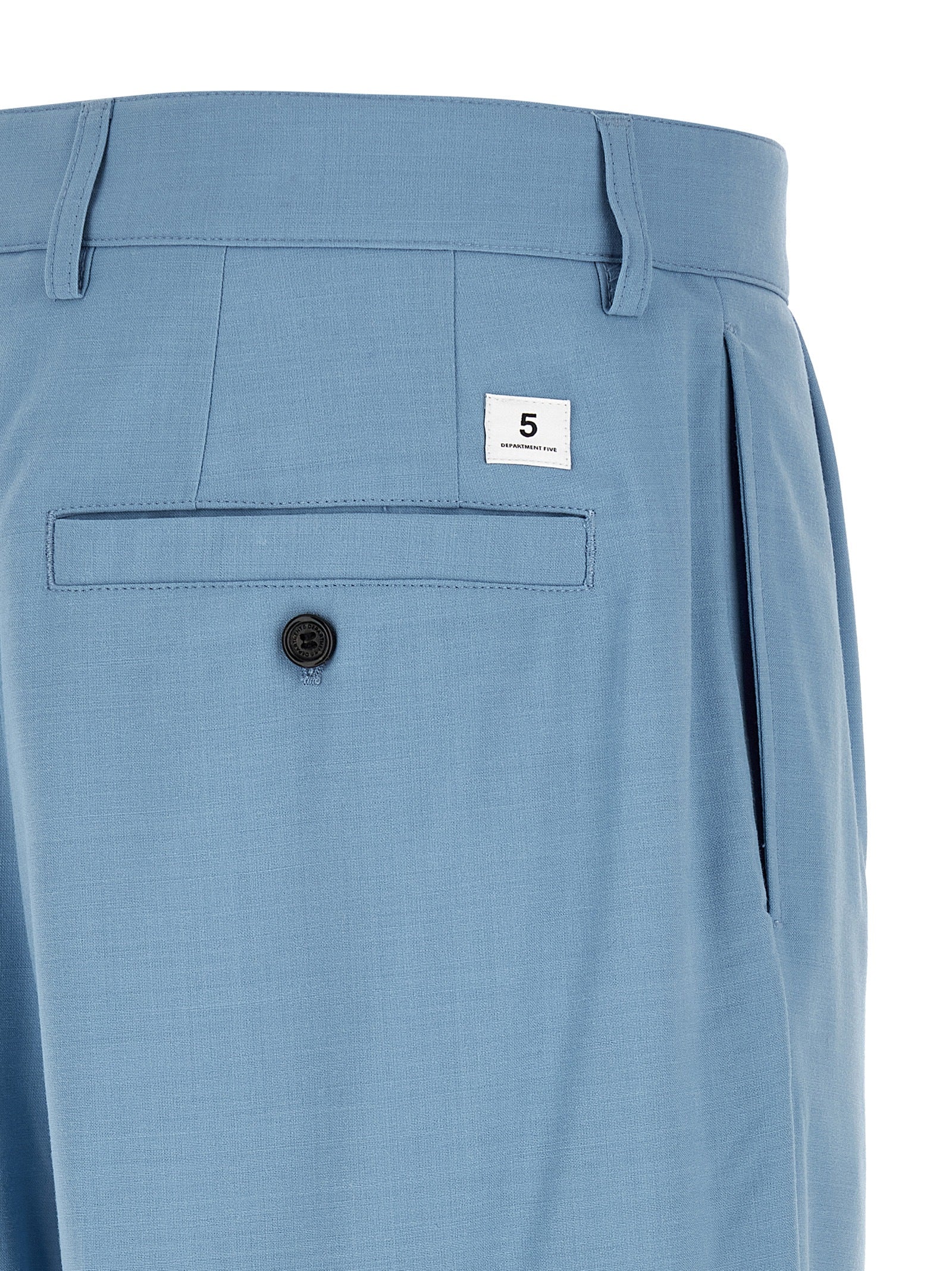 Department 5 Blue Polyester Chino Men's Pants