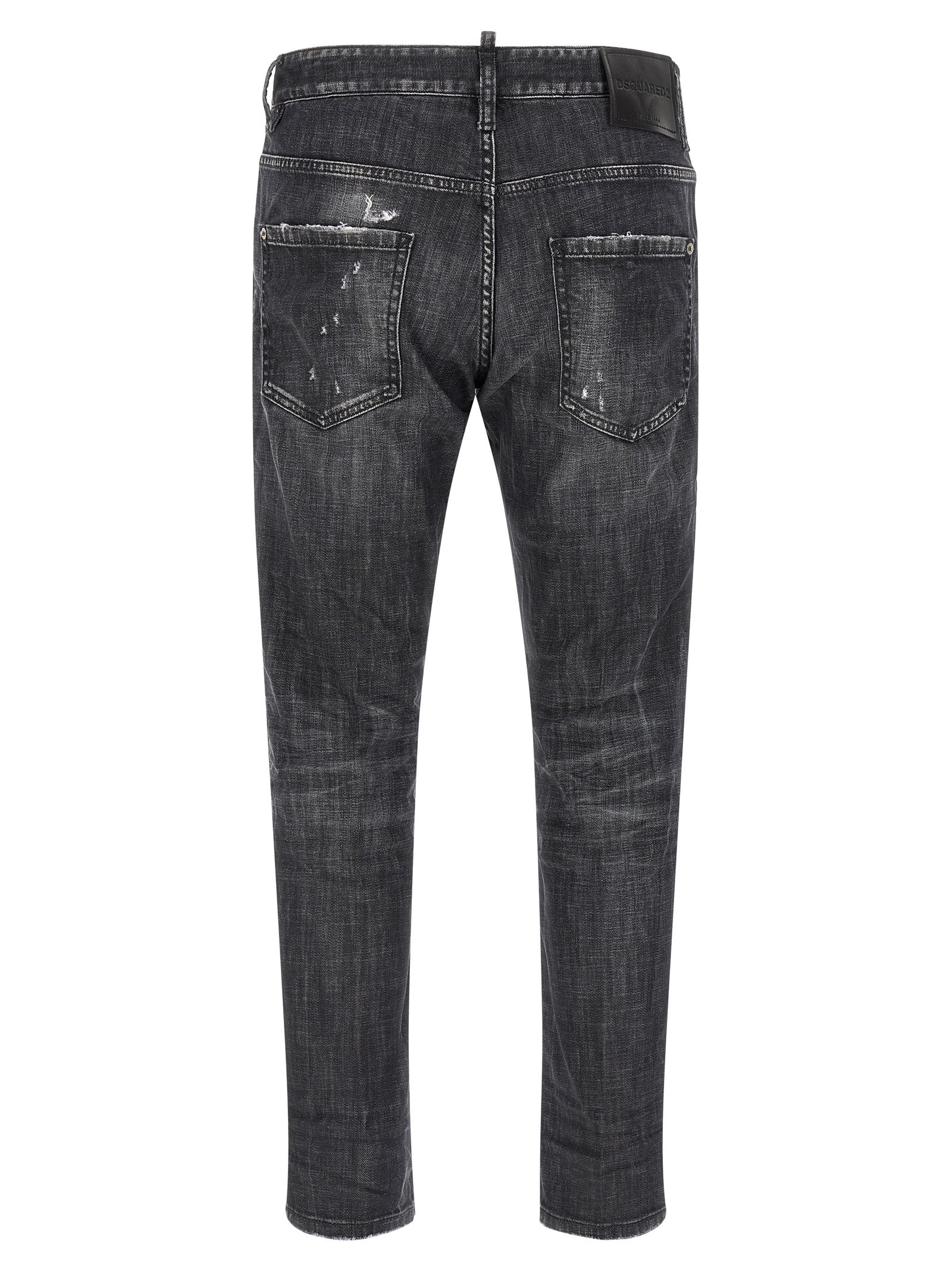 Dsquared² Gray Cotton Relaxed Fit Men's Jeans