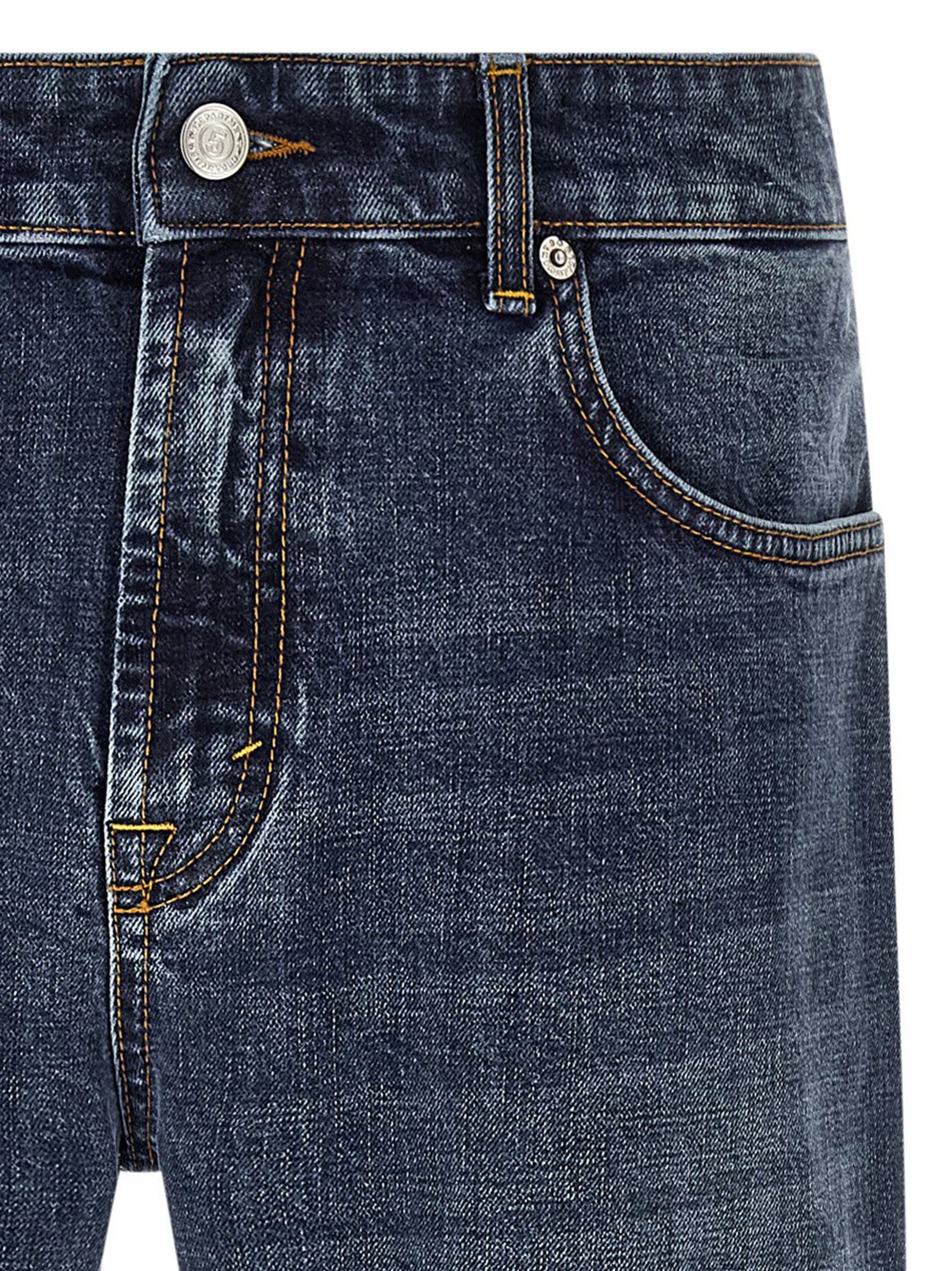 Department 5 Blue Cotton Straight-Leg Men's Jeans