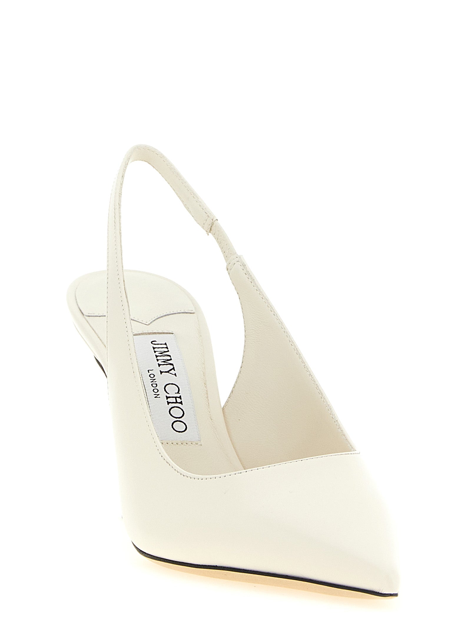 Jimmy Choo White Leather High Heel Women's Pumps