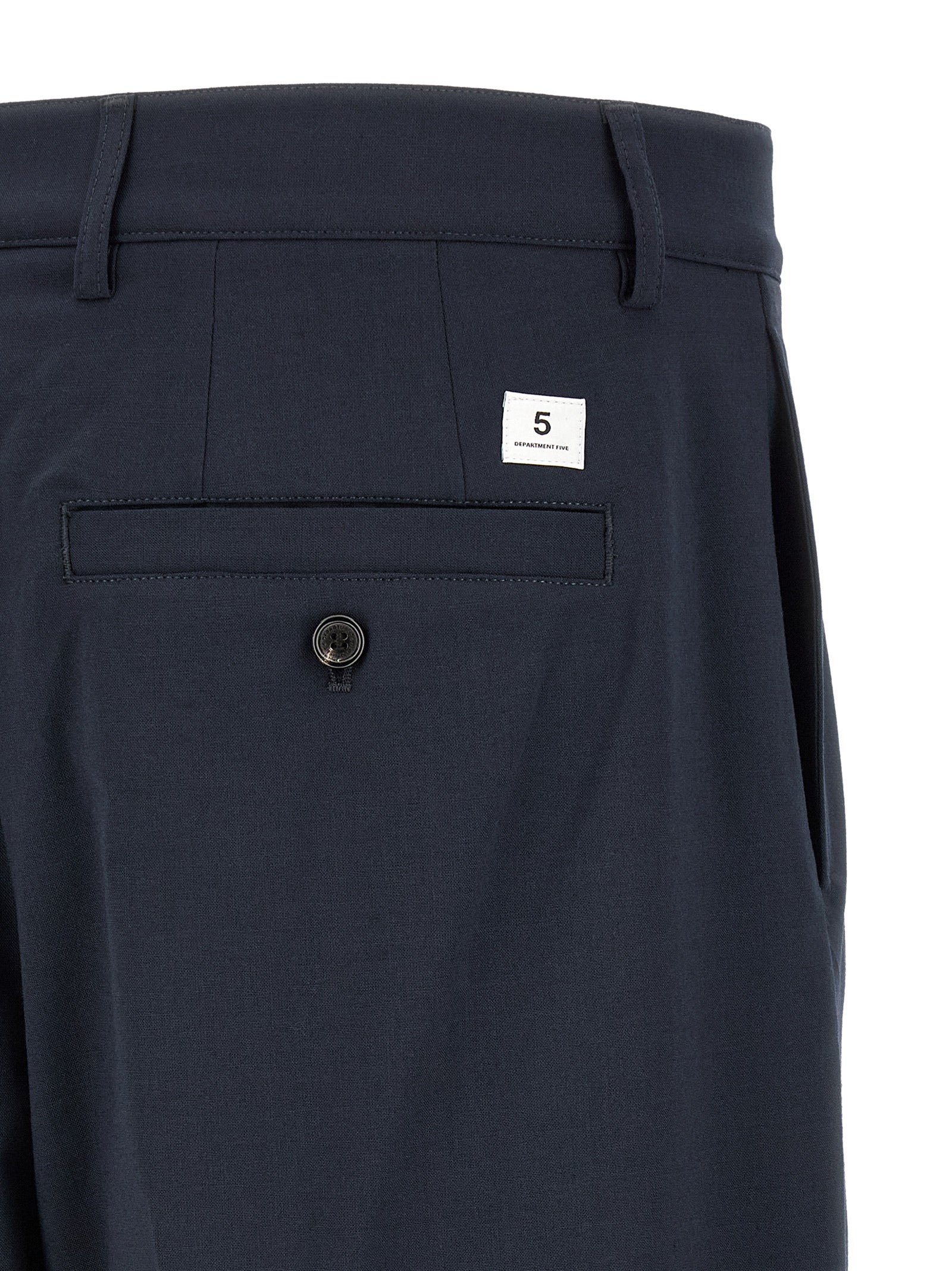 Department 5 Blue Polyester Chino Men's Pants