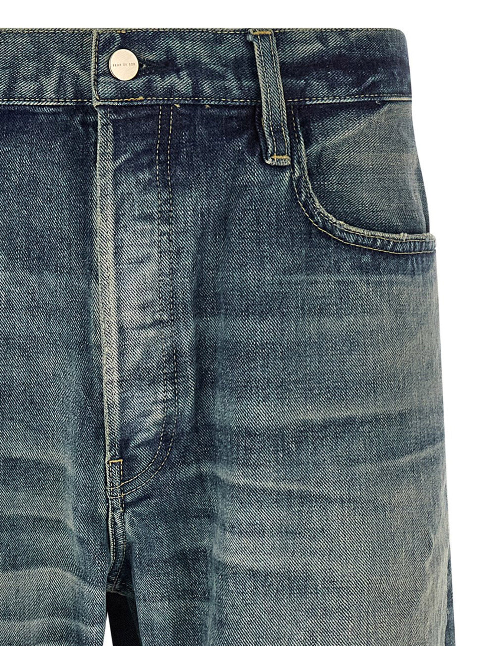Fear Of God Blue Cotton Straight-Leg Men's Jeans