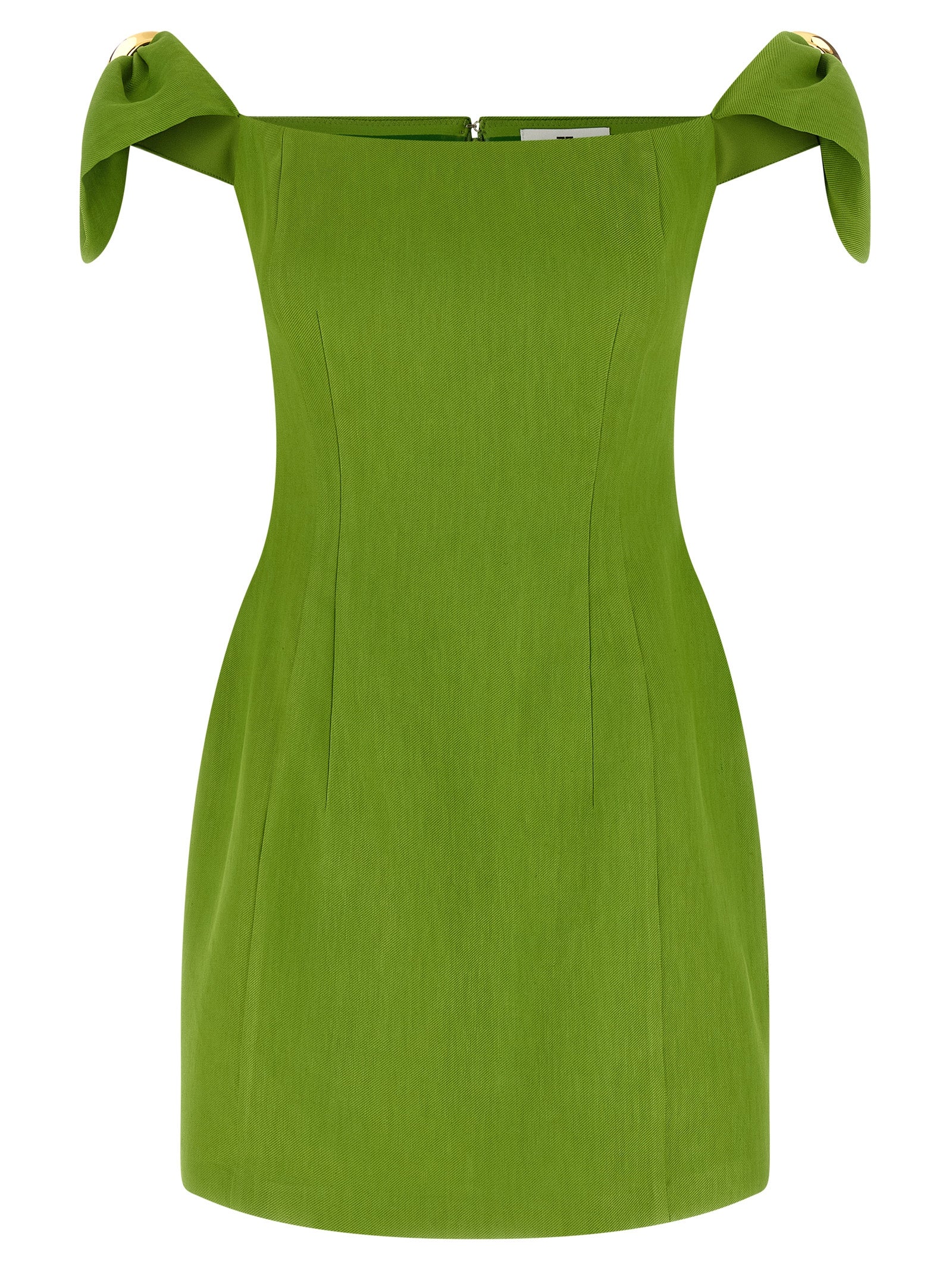 Elisabetta Franchi Bicolor Linen Short Women's Dress