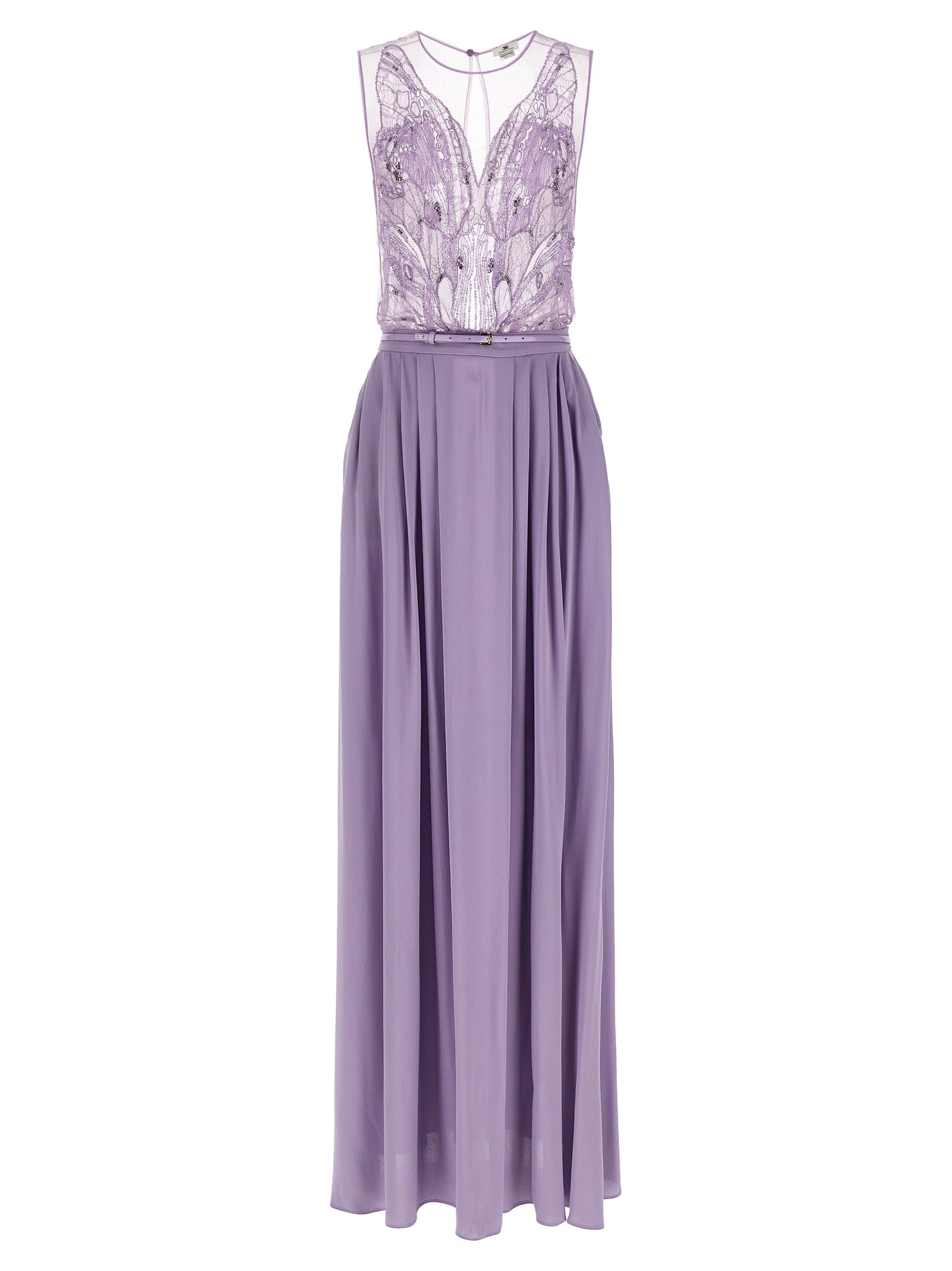 Elisabetta Franchi Purple Viscose Long Women's Dress