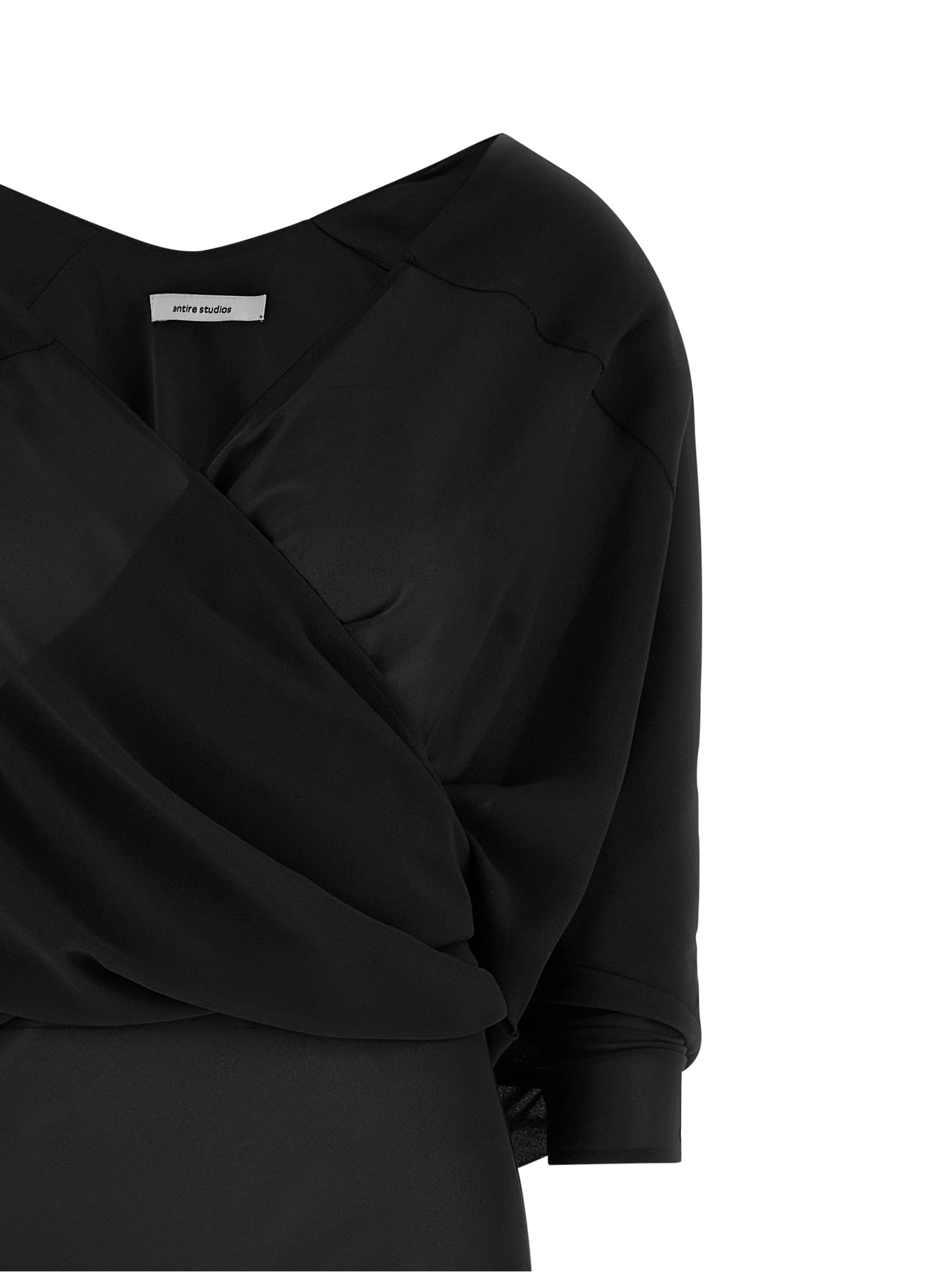 Entire Studios Black Polyester Long Women's Dress