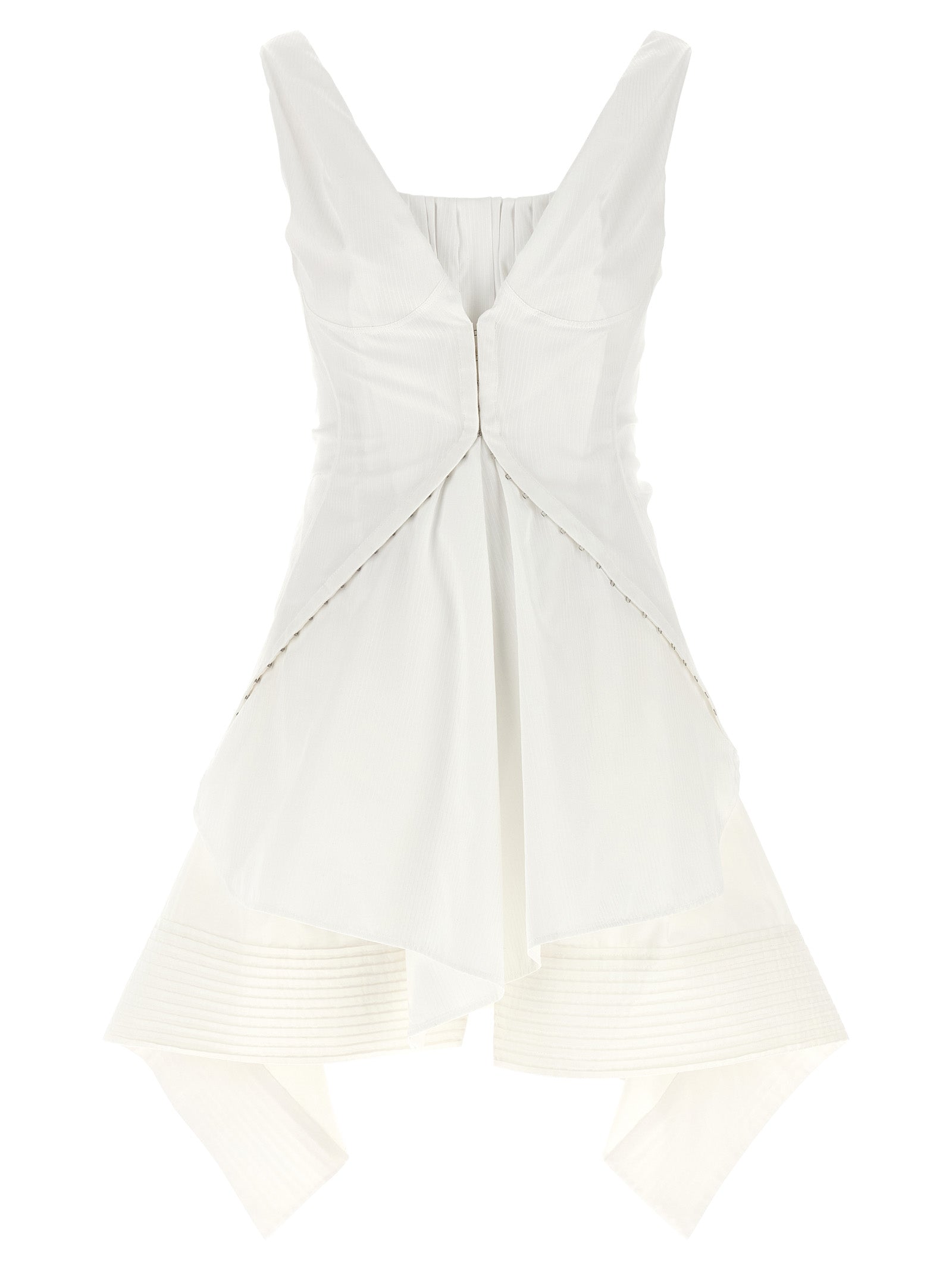 Alexander McQueen White Cotton Short Women's Dress