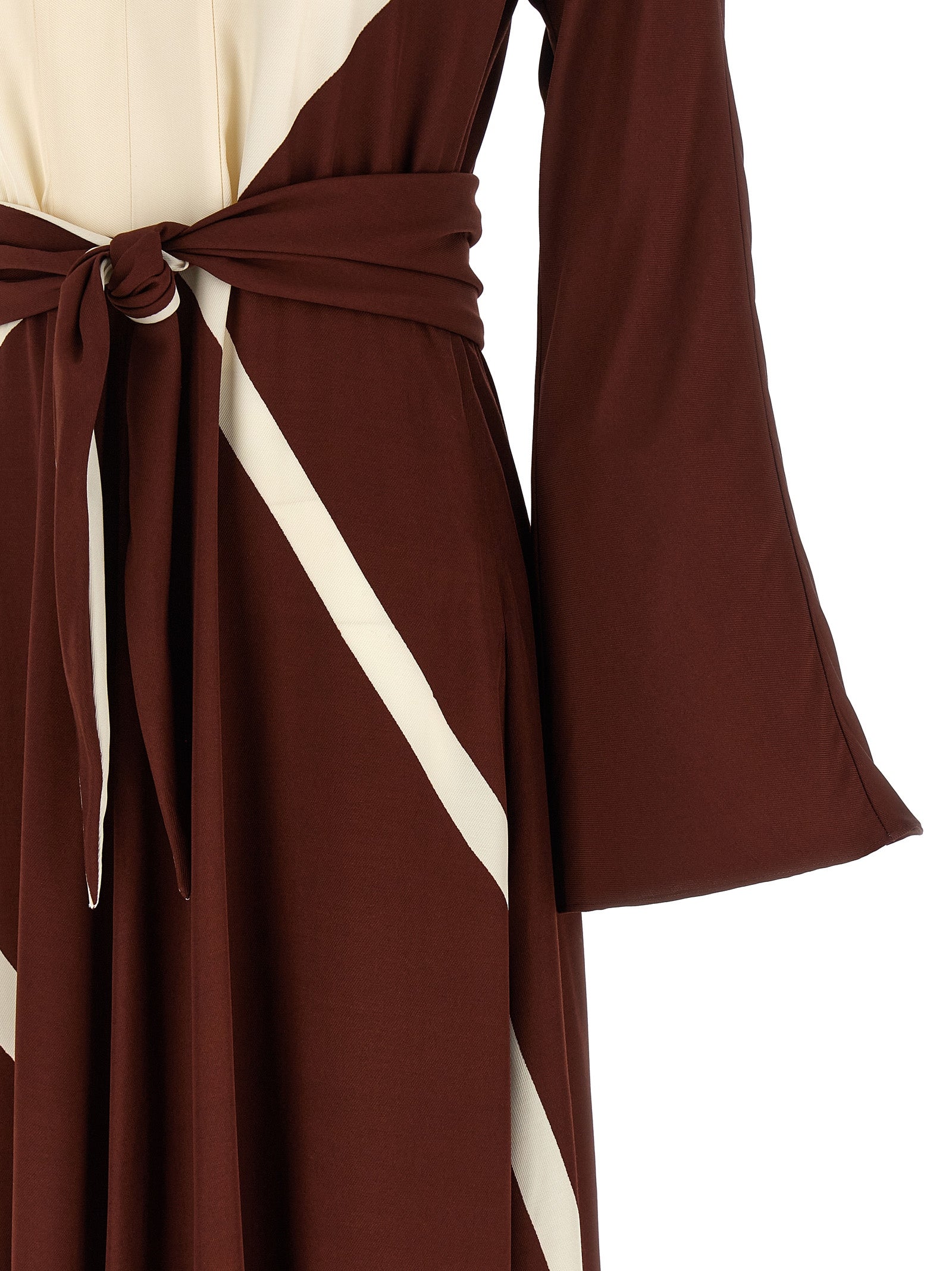Alberta Ferretti Bordeaux Viscose Long Women's Dress