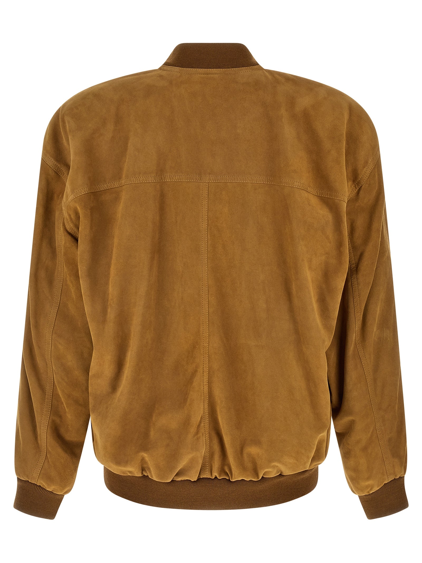 Saint Laurent Brown Lamb Leather Leather Men's Jacket