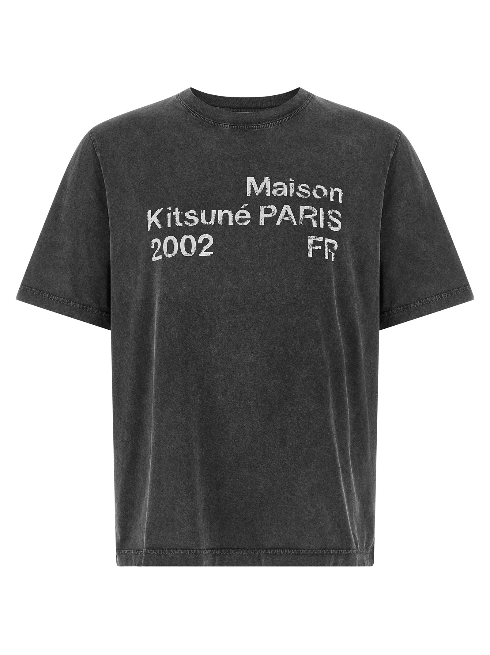 Maison Kitsuné Black Organic Cotton Men's T-Shirt