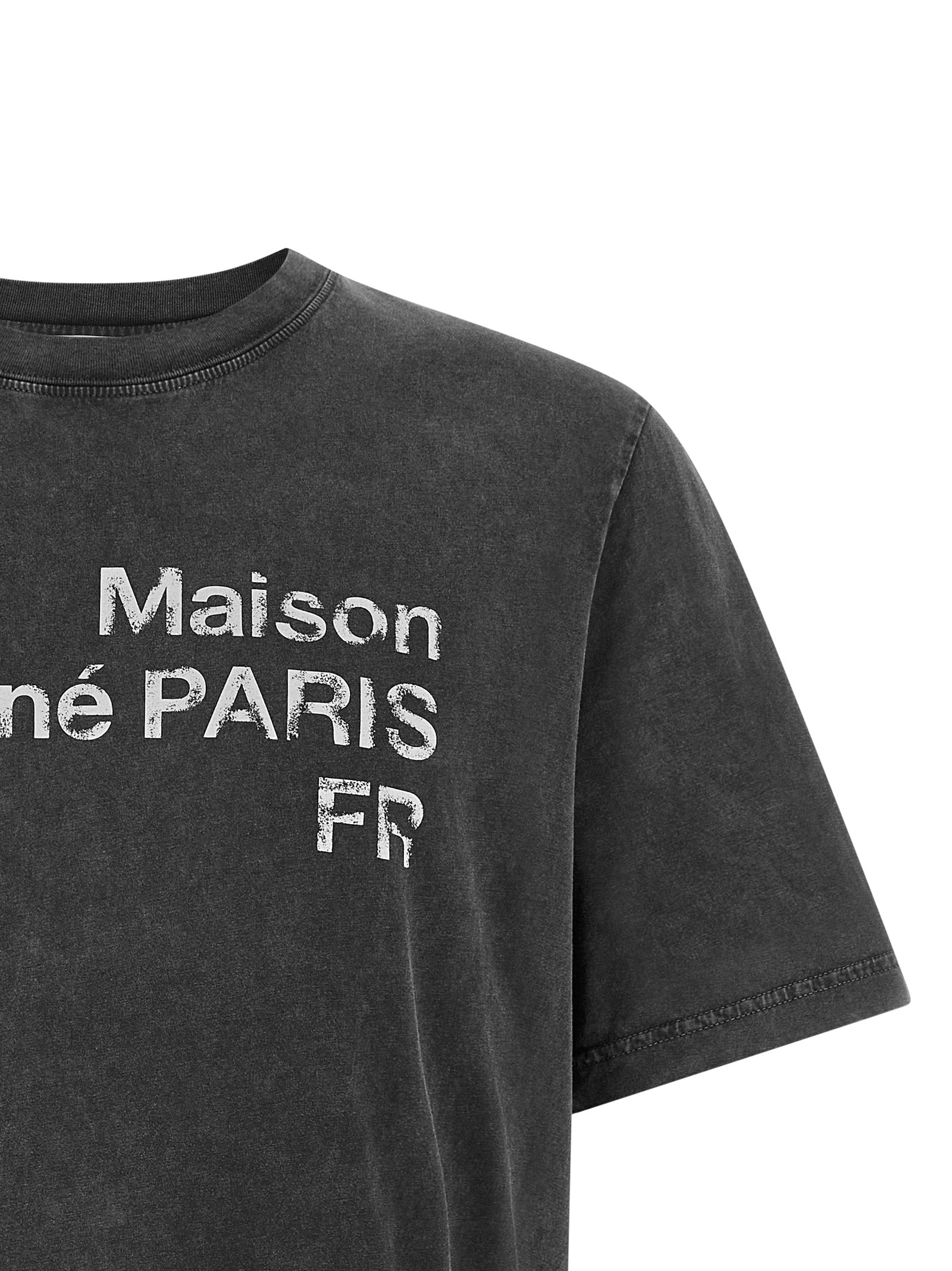 Maison Kitsuné Black Organic Cotton Men's T-Shirt