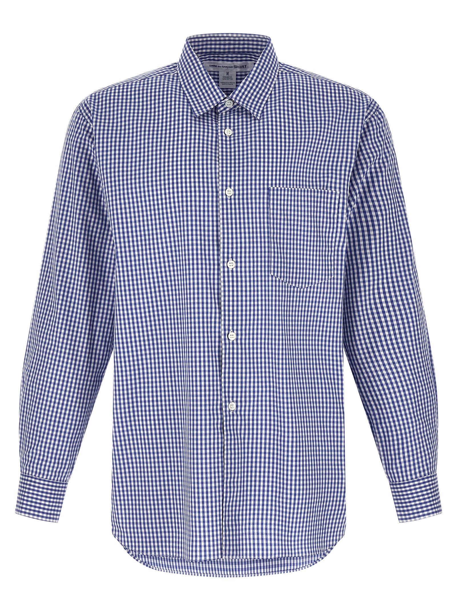 Comme Des Garçons Blue Cotton Men's Blouse