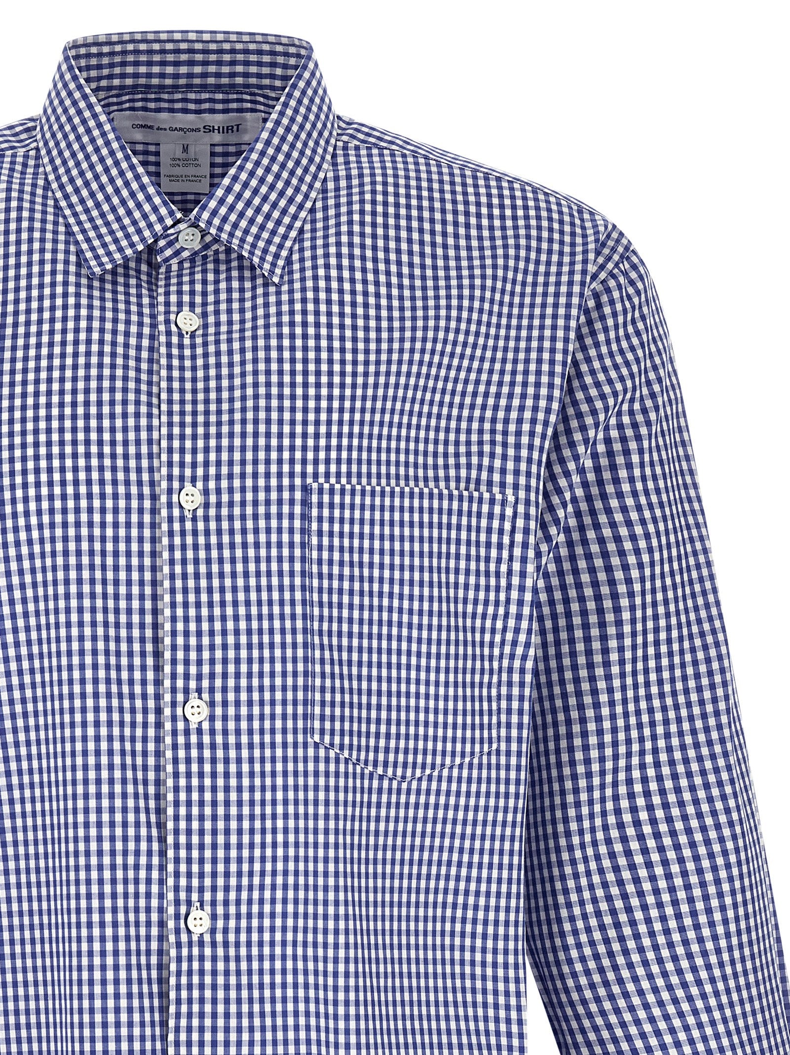 Comme Des Garçons Blue Cotton Men's Blouse