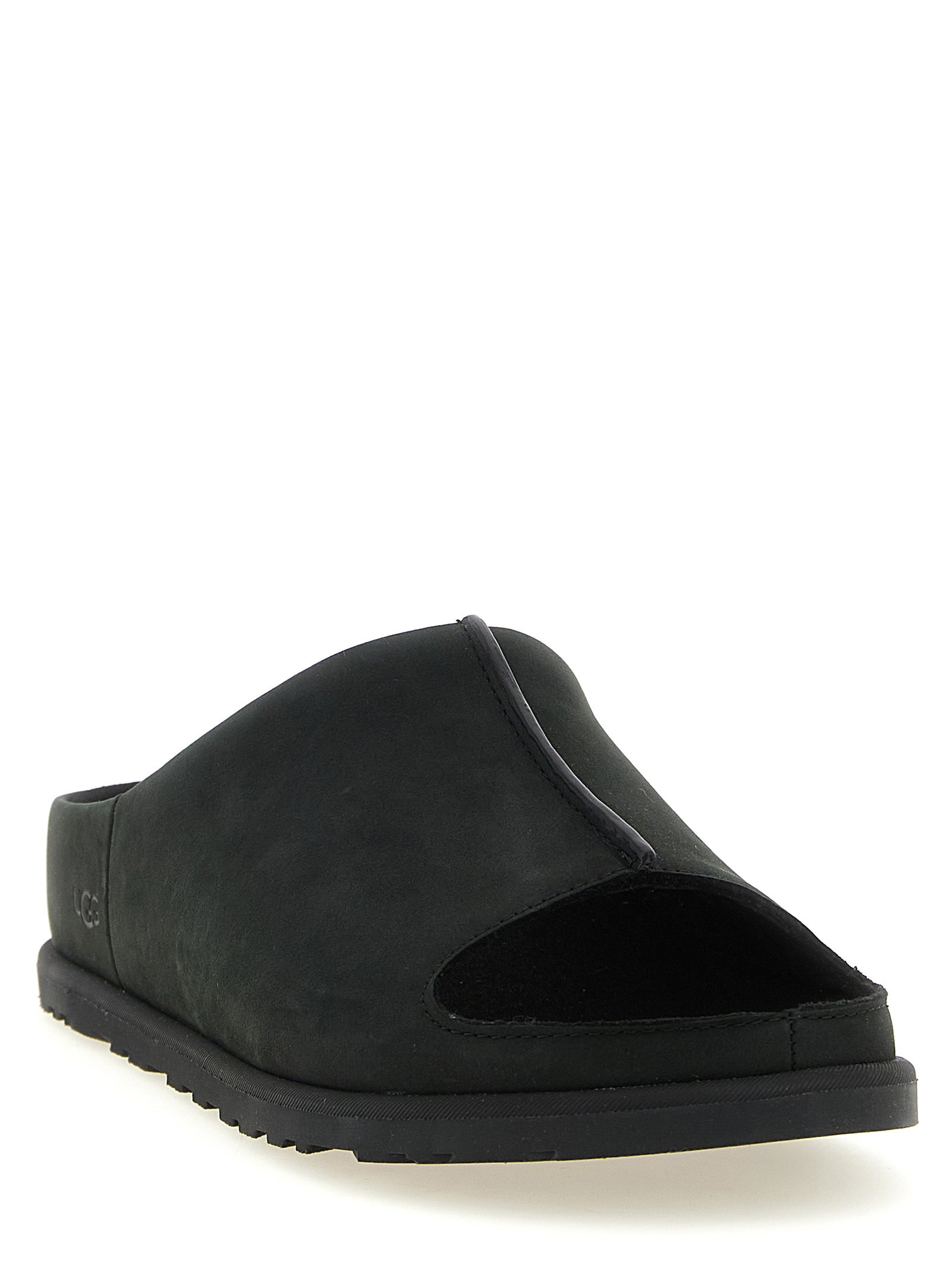 UGG Black Leather Men's Slides