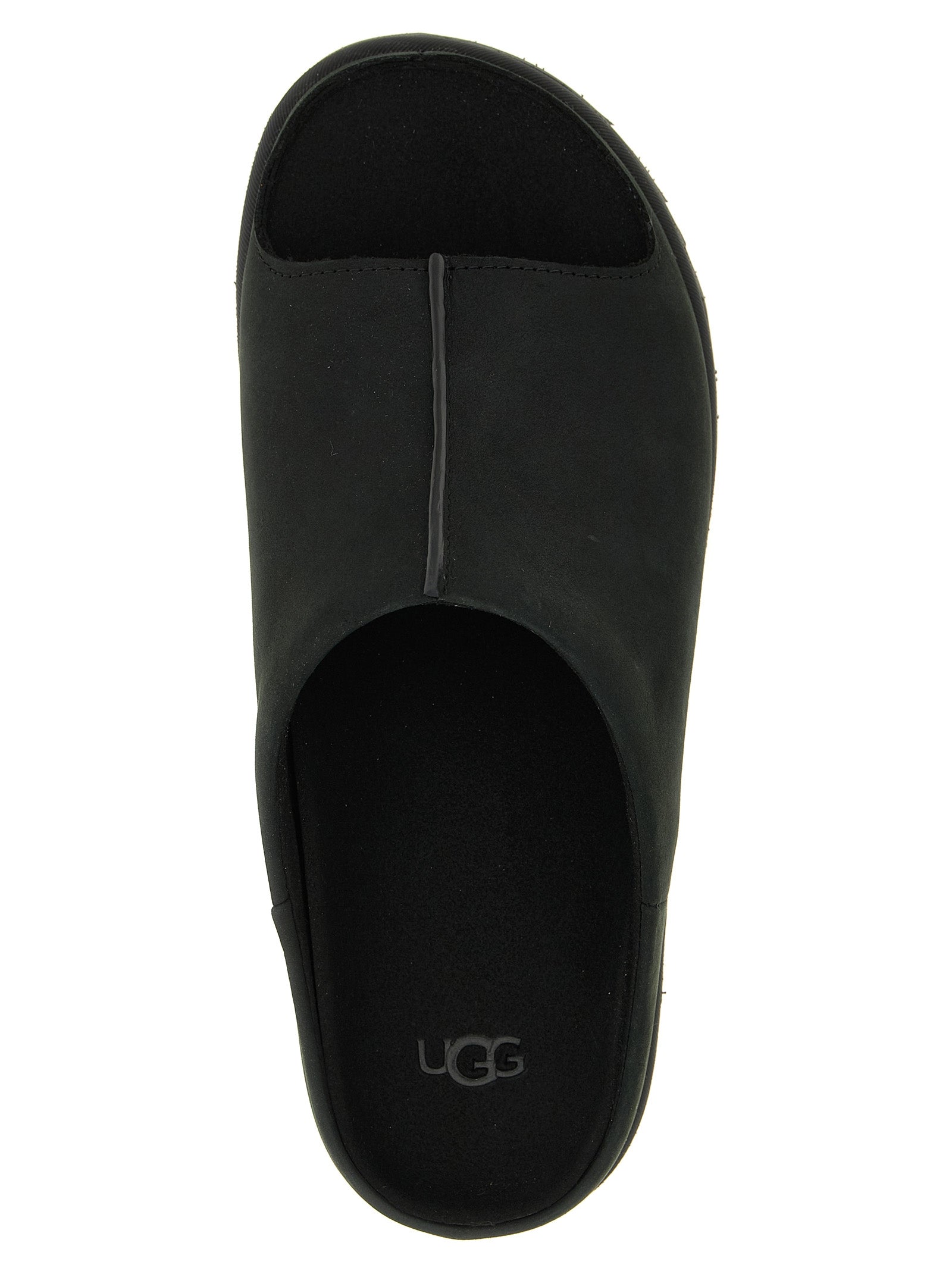 UGG Black Leather Men's Slides