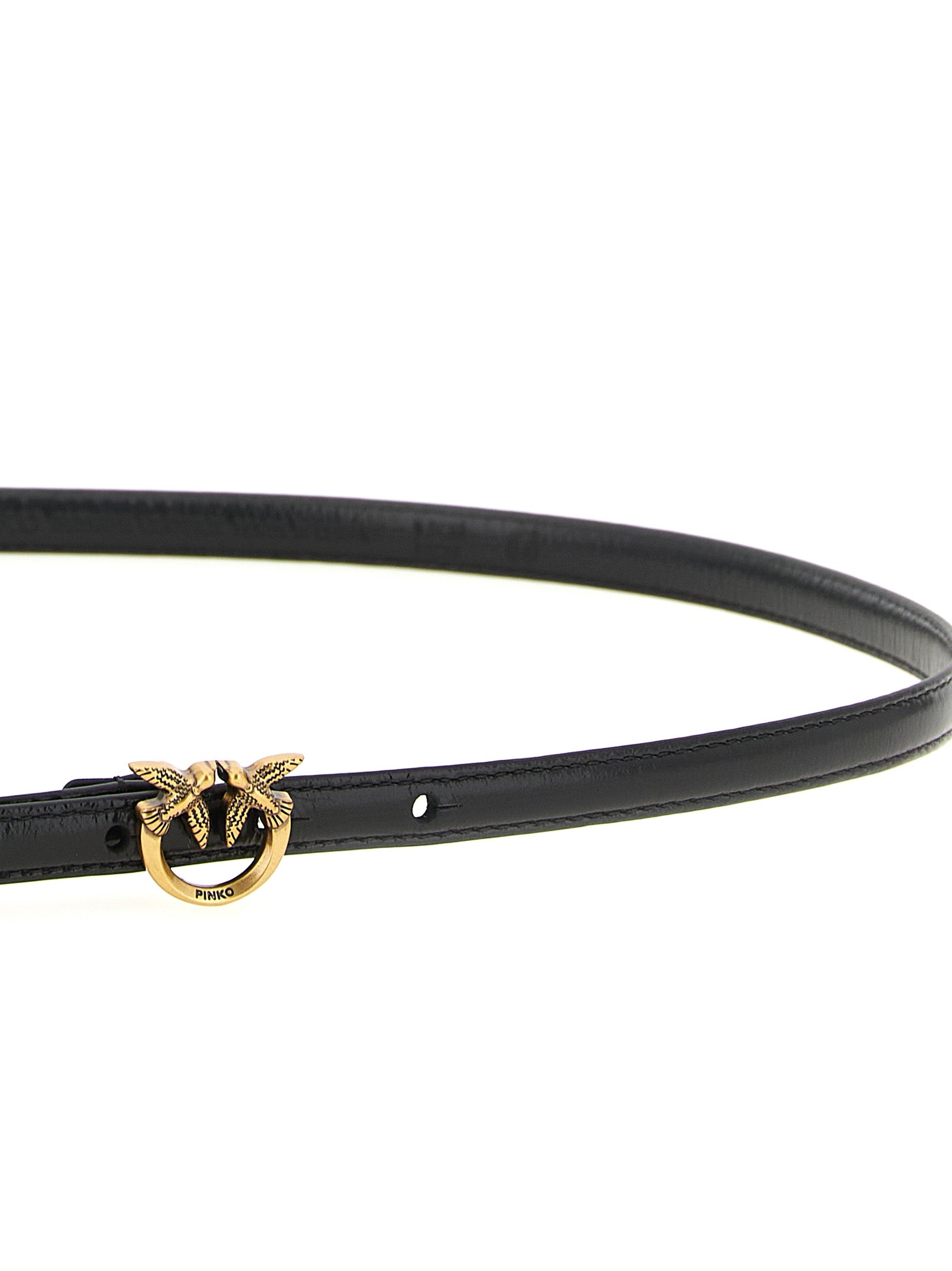 PINKO Black Lamb Leather Regular Women's Belt