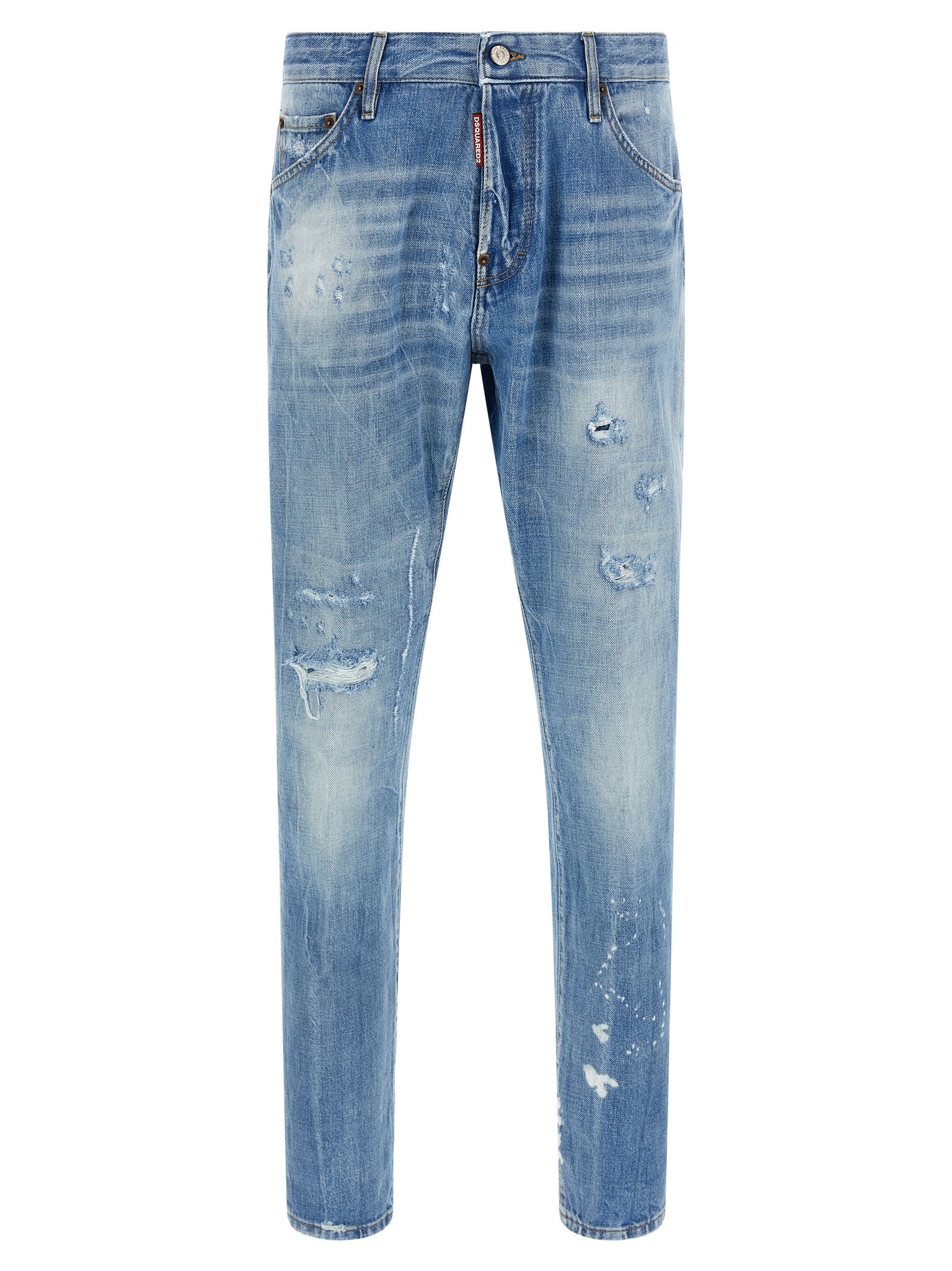 Dsquared² Blue Cotton Straight-Leg Men's Jeans