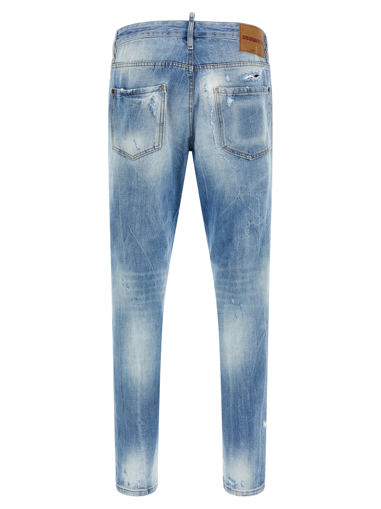 Dsquared² Blue Cotton Straight-Leg Men's Jeans
