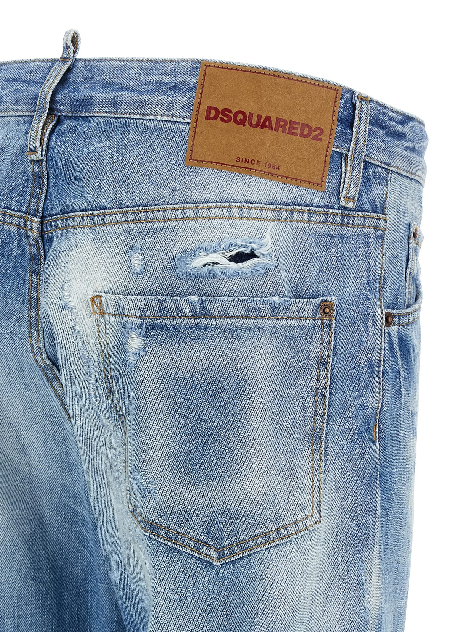 Dsquared² Blue Cotton Straight-Leg Men's Jeans
