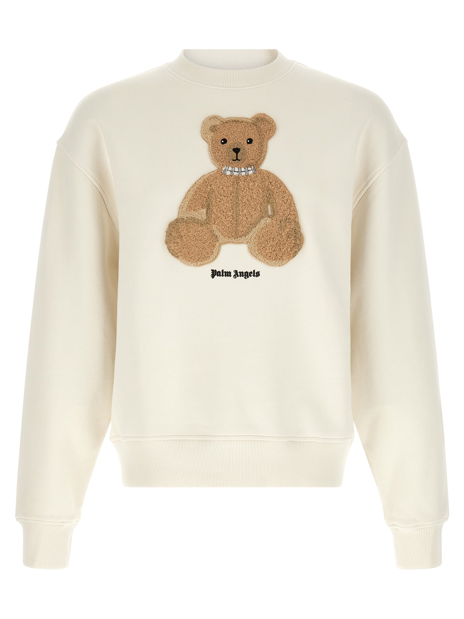 Palm Angels White Cotton Men's Sweatshirt