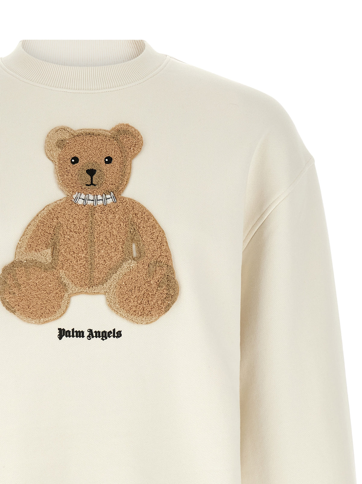 Palm Angels White Cotton Men's Sweatshirt