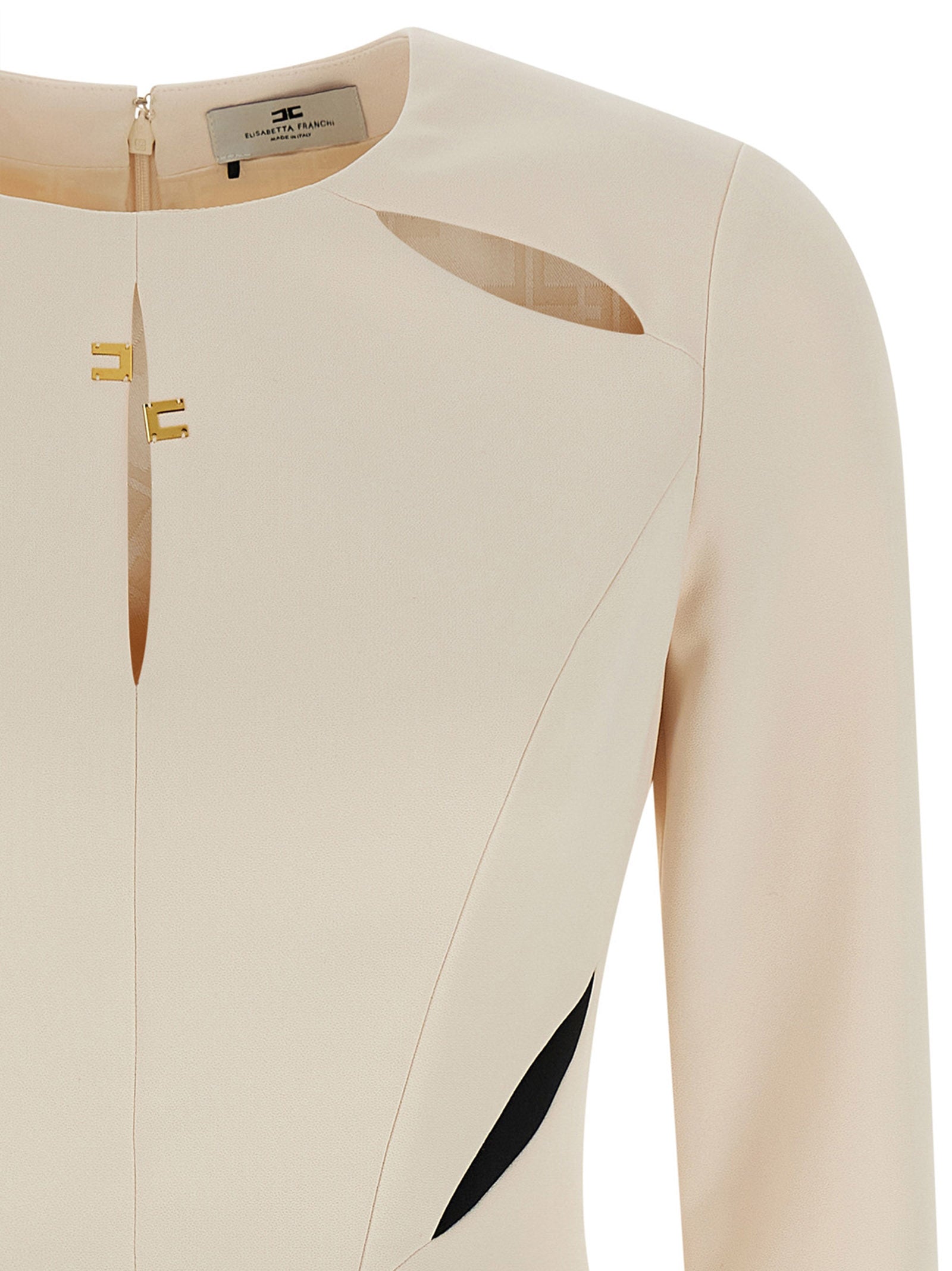 Elisabetta Franchi Bicolor Polyester Short Women's Dress