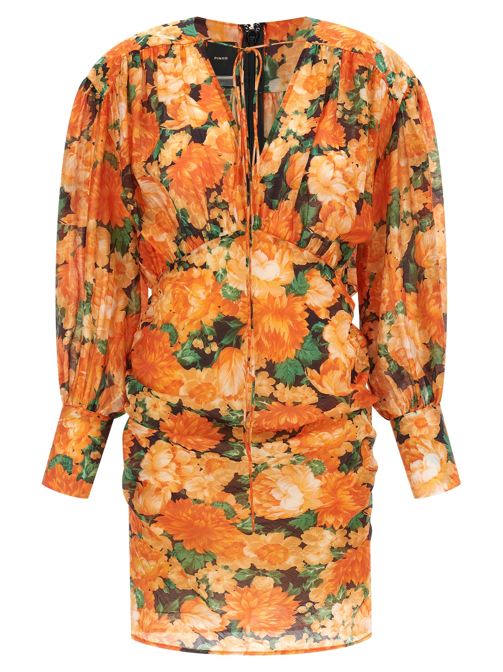 PINKO Orange Lyocell Short Women's Dress