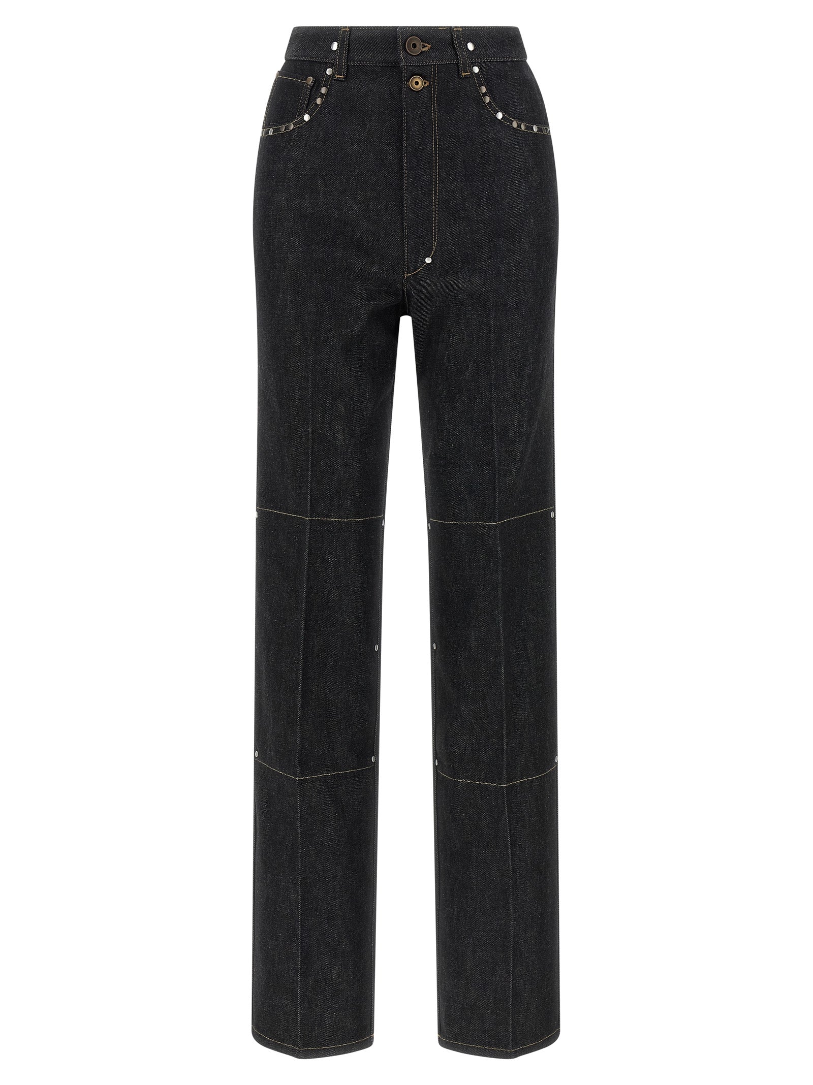 Lemaire Black Cotton High-Waisted Women's Jean
