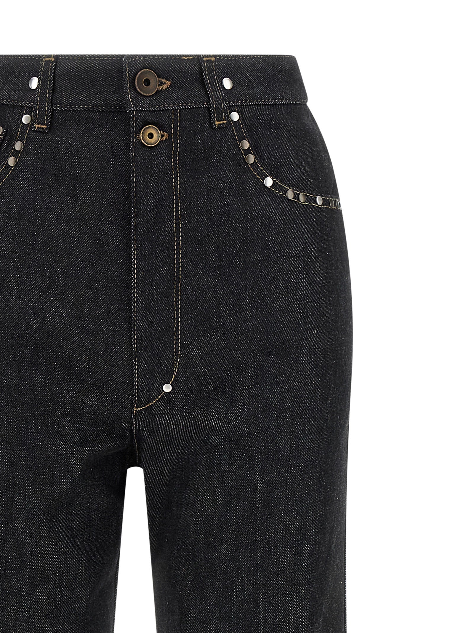 Lemaire Black Cotton High-Waisted Women's Jean