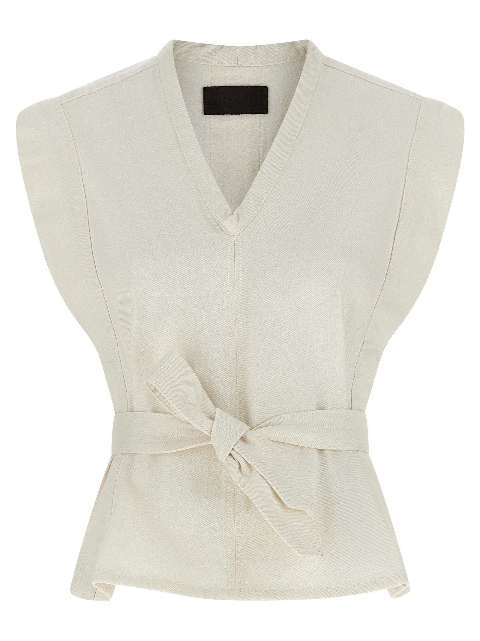 Lemaire White Cotton Sleeveless Women's Jacket