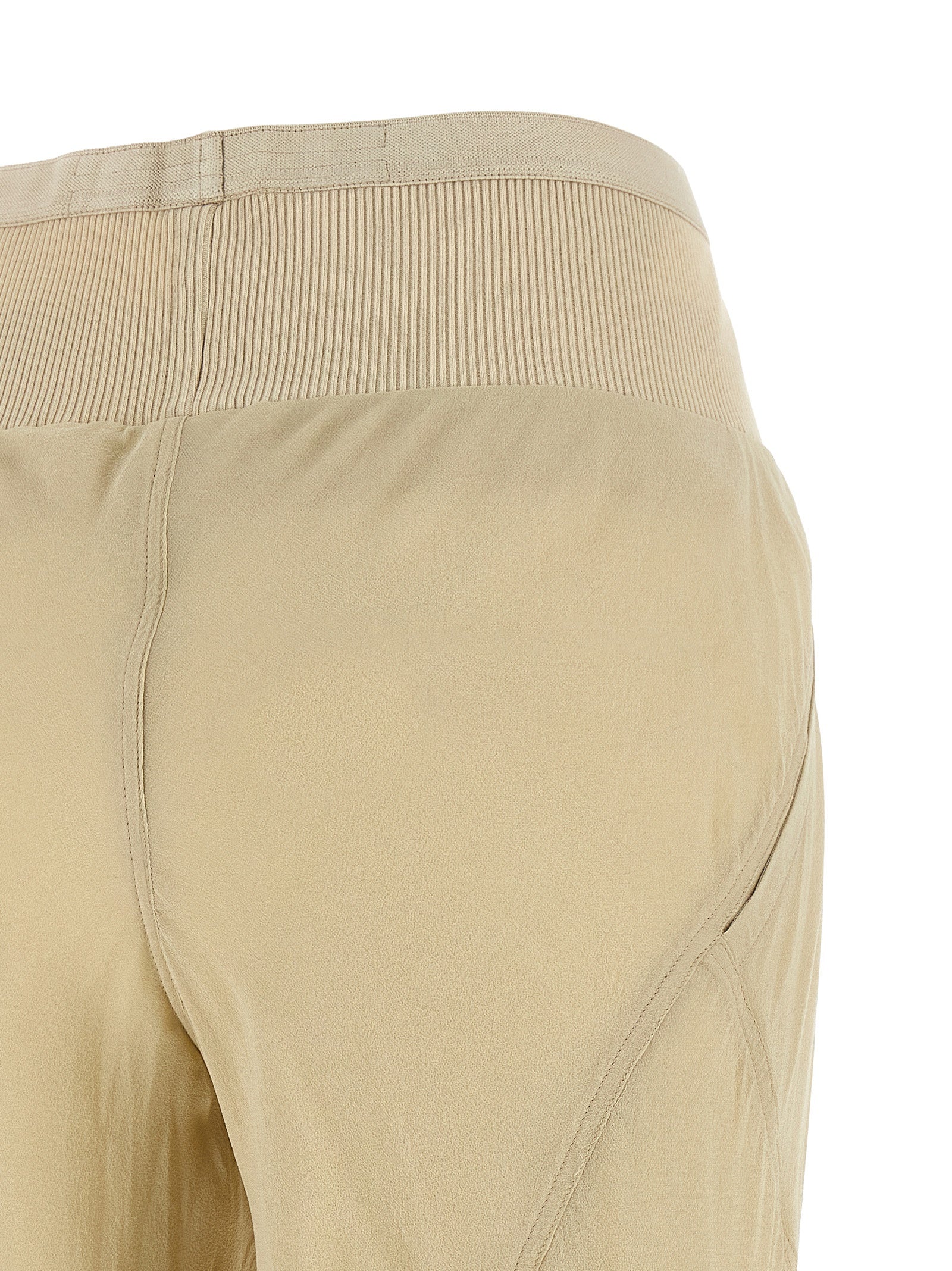 Rick Owens Beige Silk Flared Women's Pants